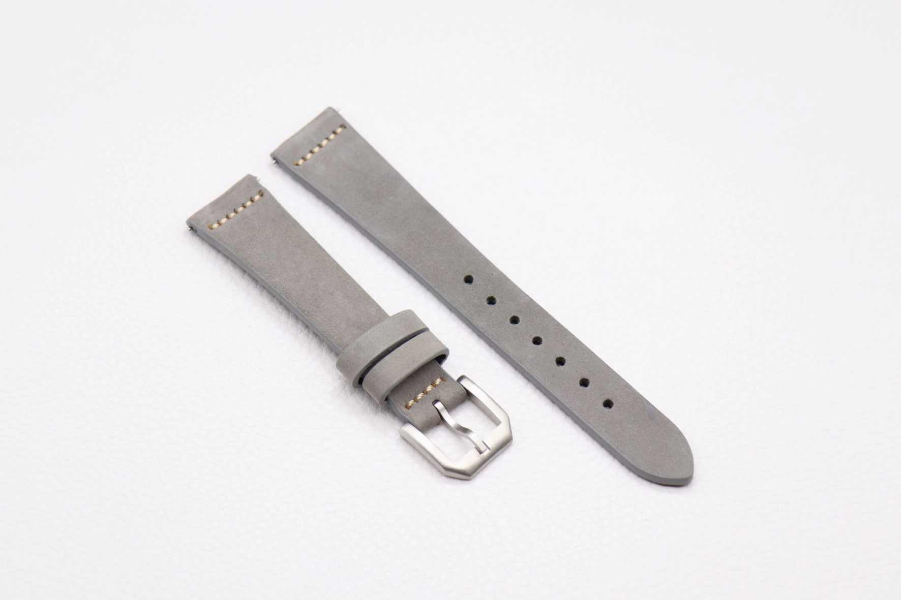 Nubuck Lederband Grau