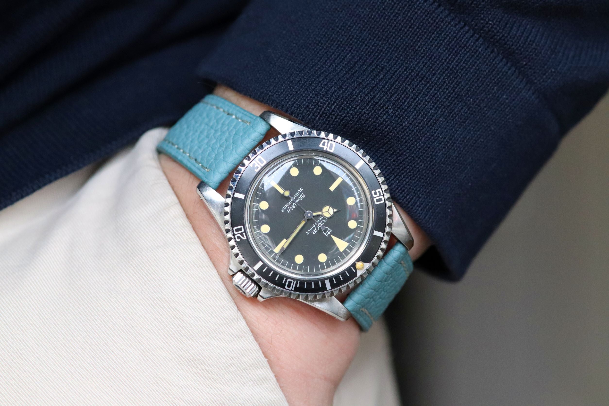 Lederband Tiffany Blau