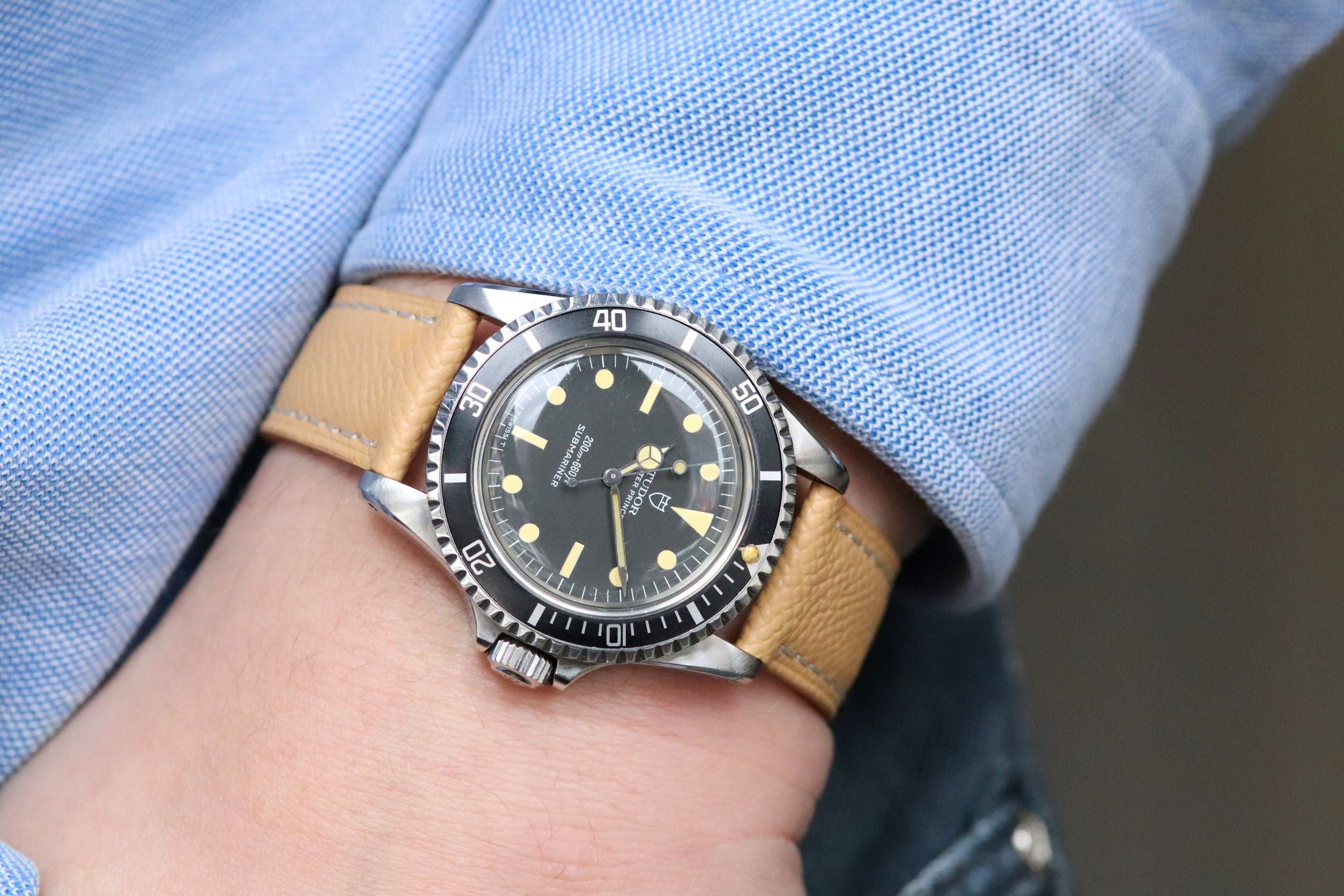 Lederband Sand Beige