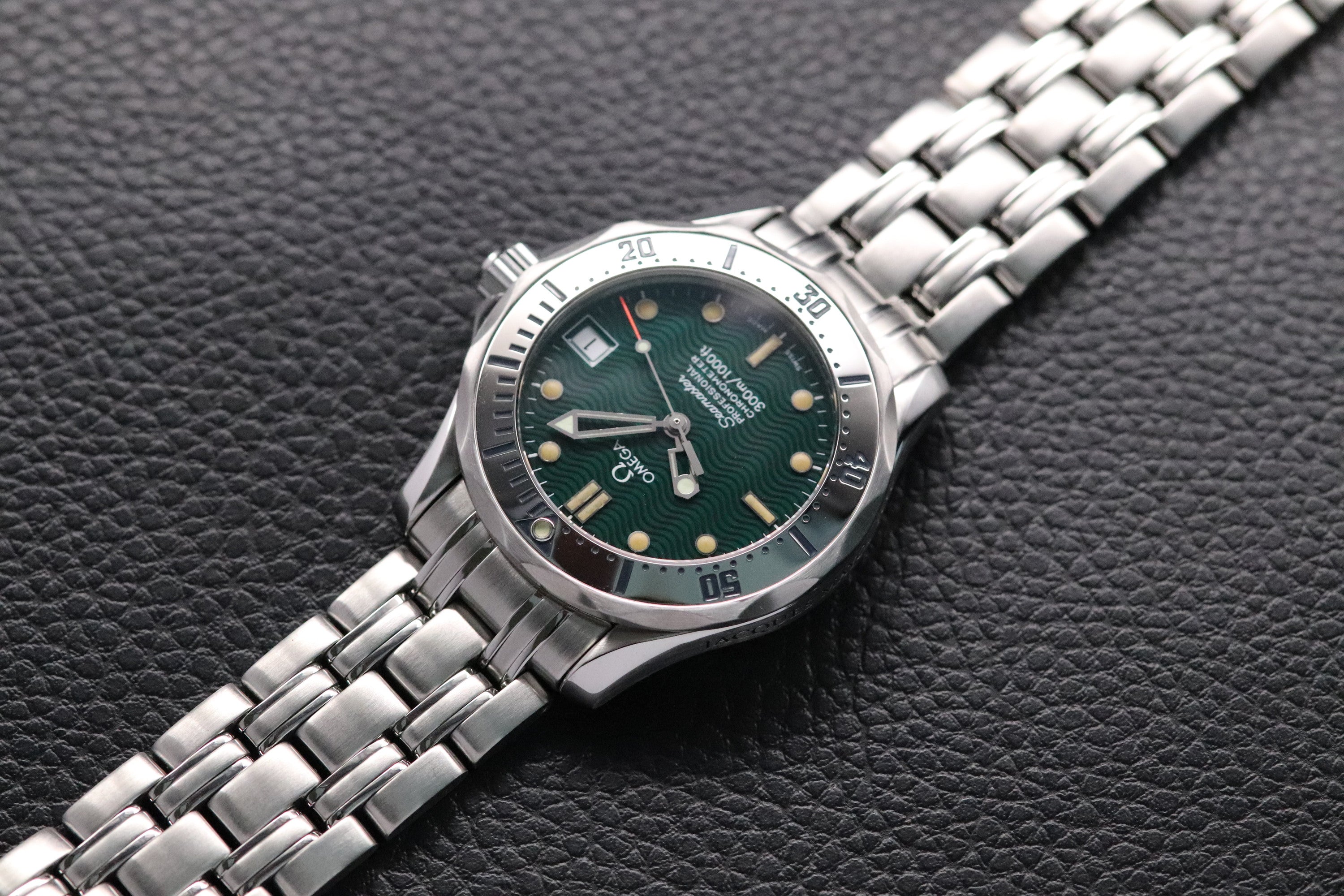 Omega Seamaster 300 2553.41 Jacques Mayol Green Fullset 1996 Box+Papers