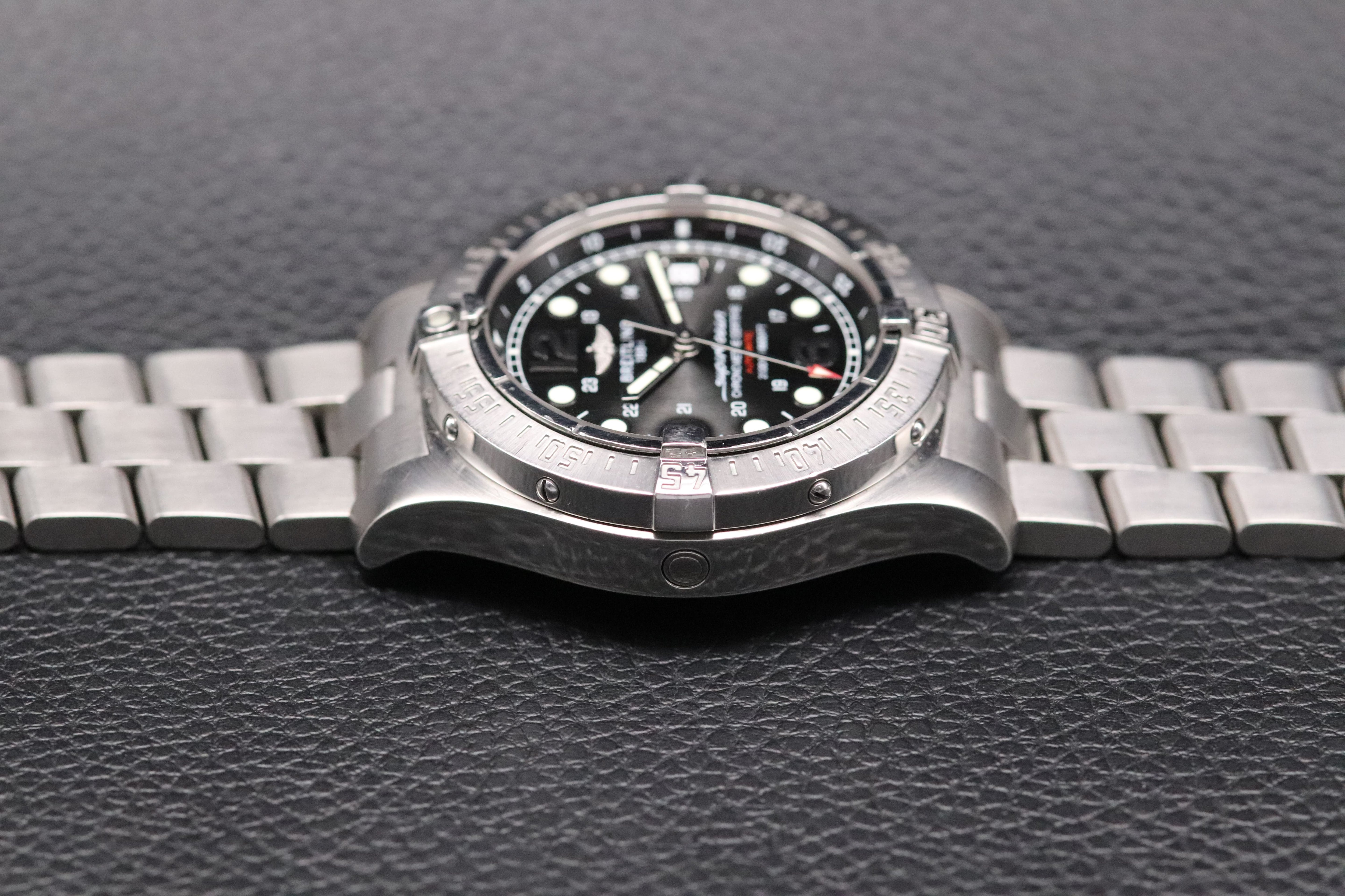 Breitling Superocean Steelfish A17390 Black Dial 2008