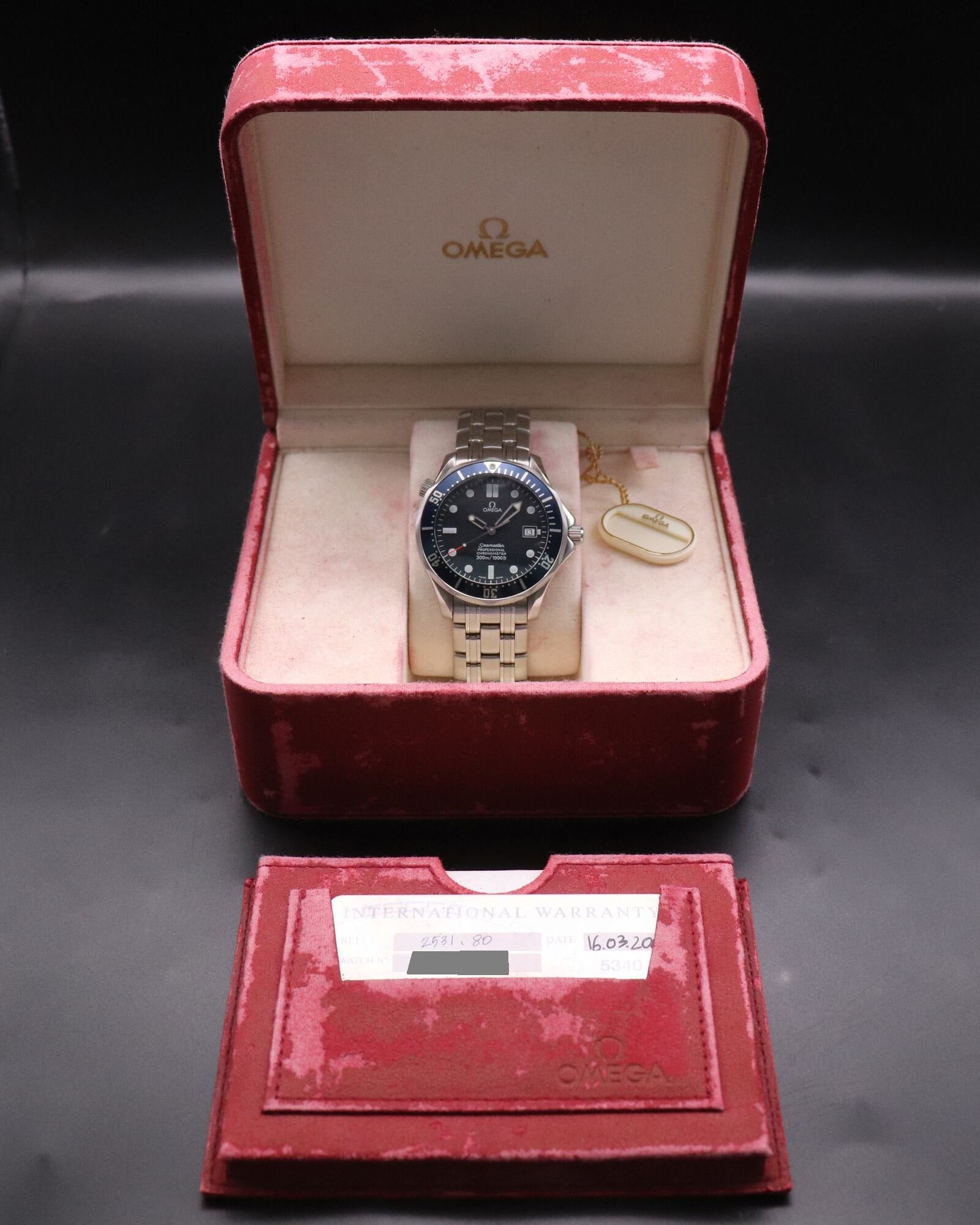 Omega Seamaster 2531.80 James Bond Fullset 2000 Box+Papers