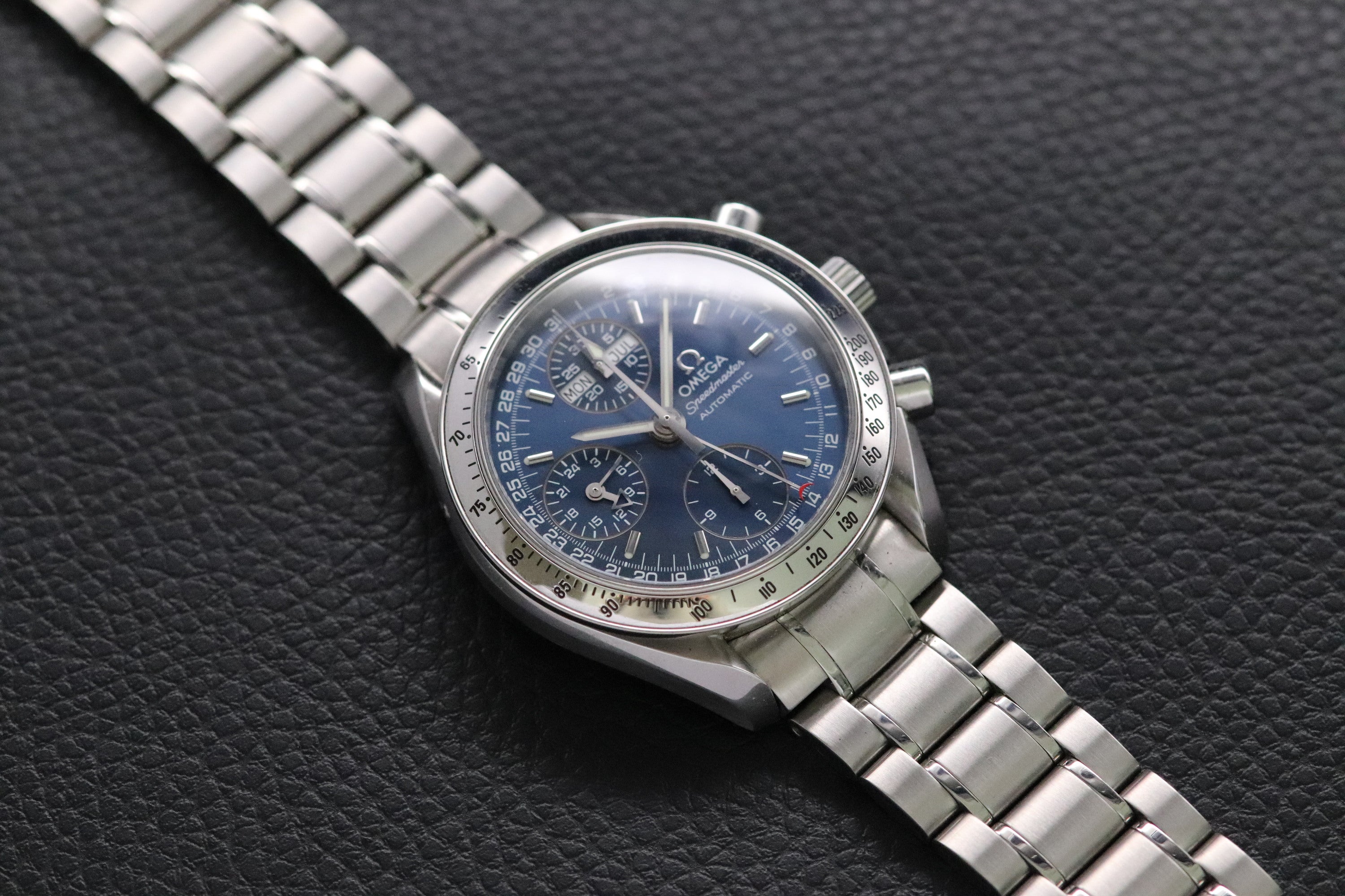 Omega Speedmaster Day Date 3523.80 Blue Dial 1998