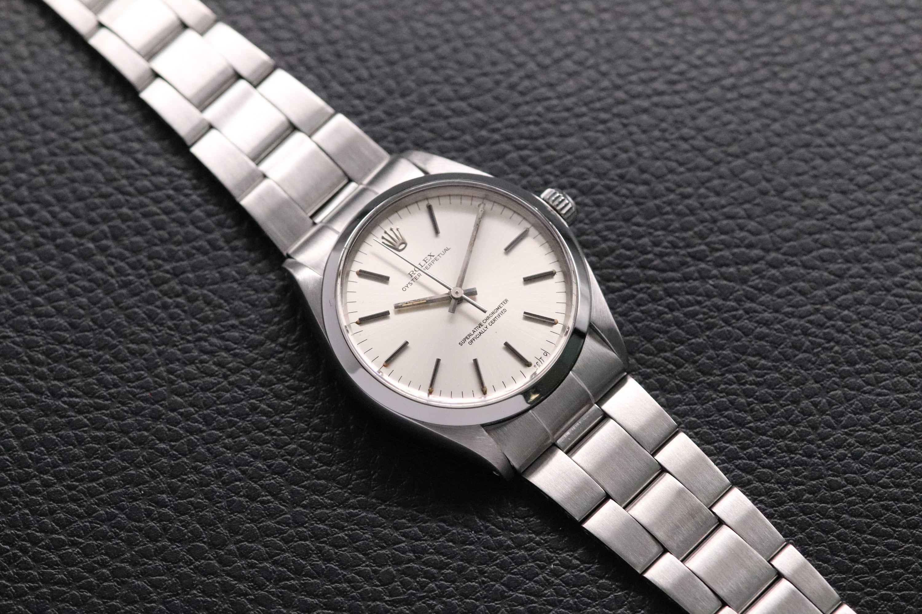 Rolex Oyster Perpetual 1002 Silver Dial 1973 Automatic