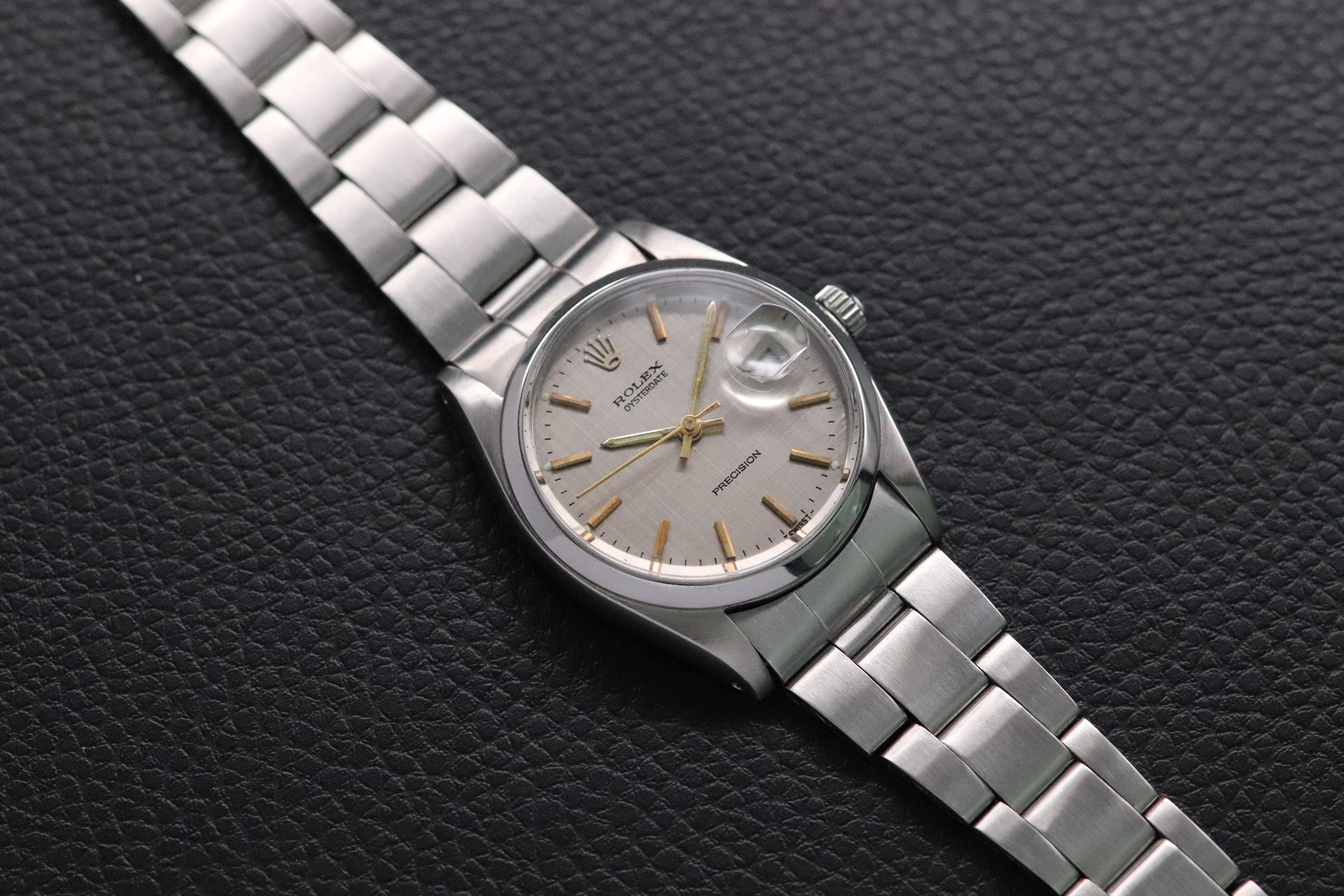 Rolex Oysterdate Precision 6694 Silver Linen Dial 1966