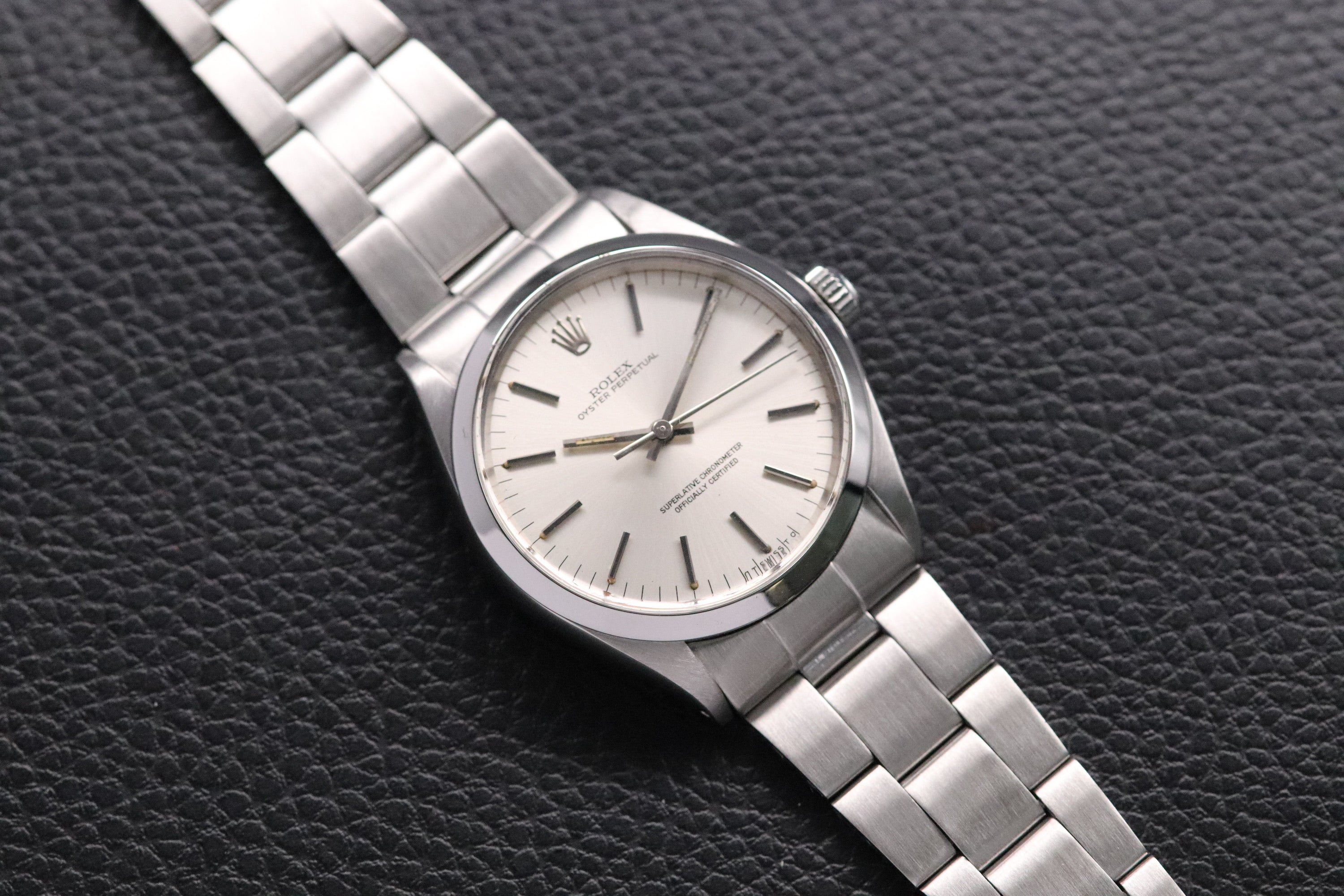 Rolex Oyster Perpetual 1002 Silver Dial 1973 Automatic