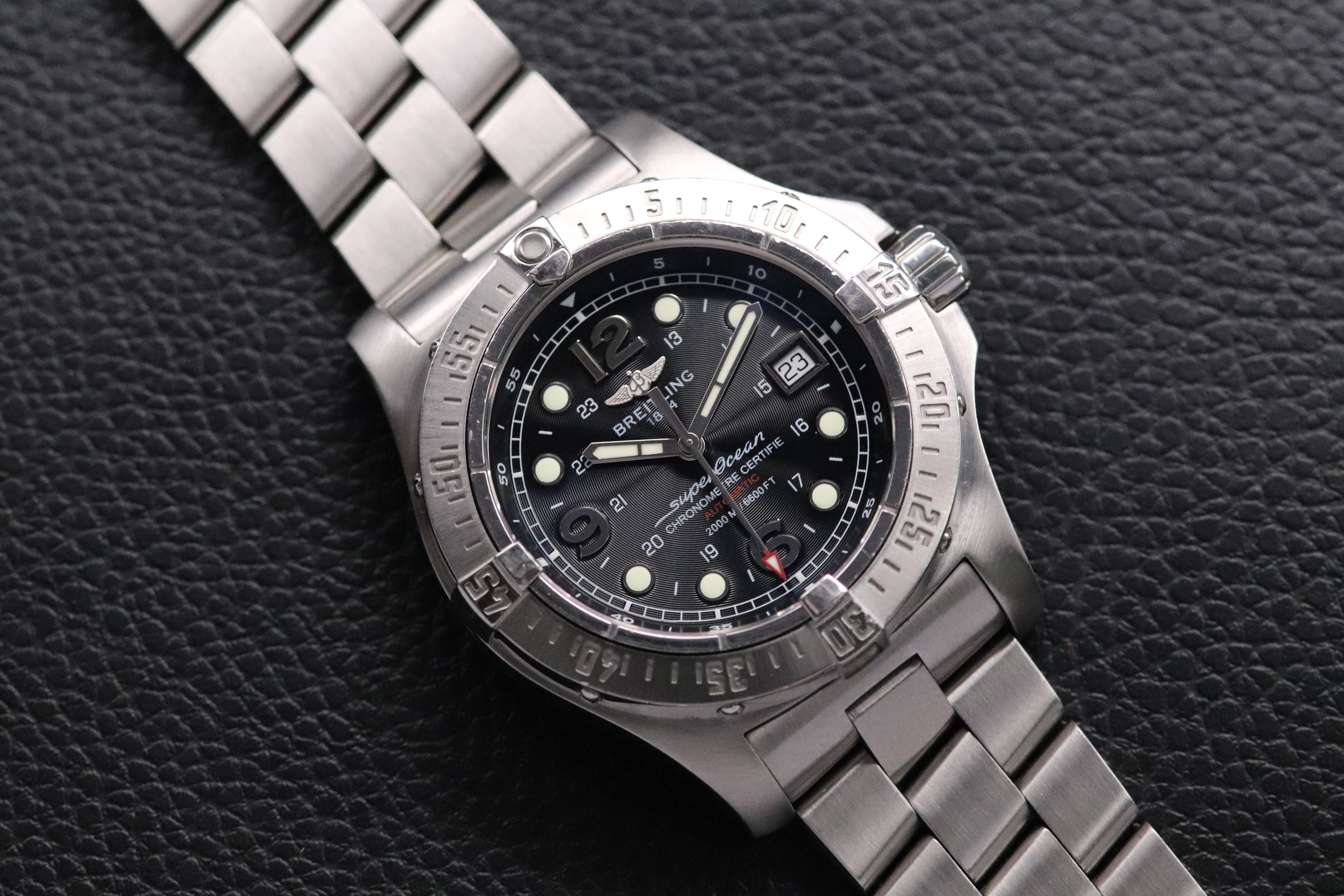 Breitling Superocean Steelfish A17390 Black Dial 2008