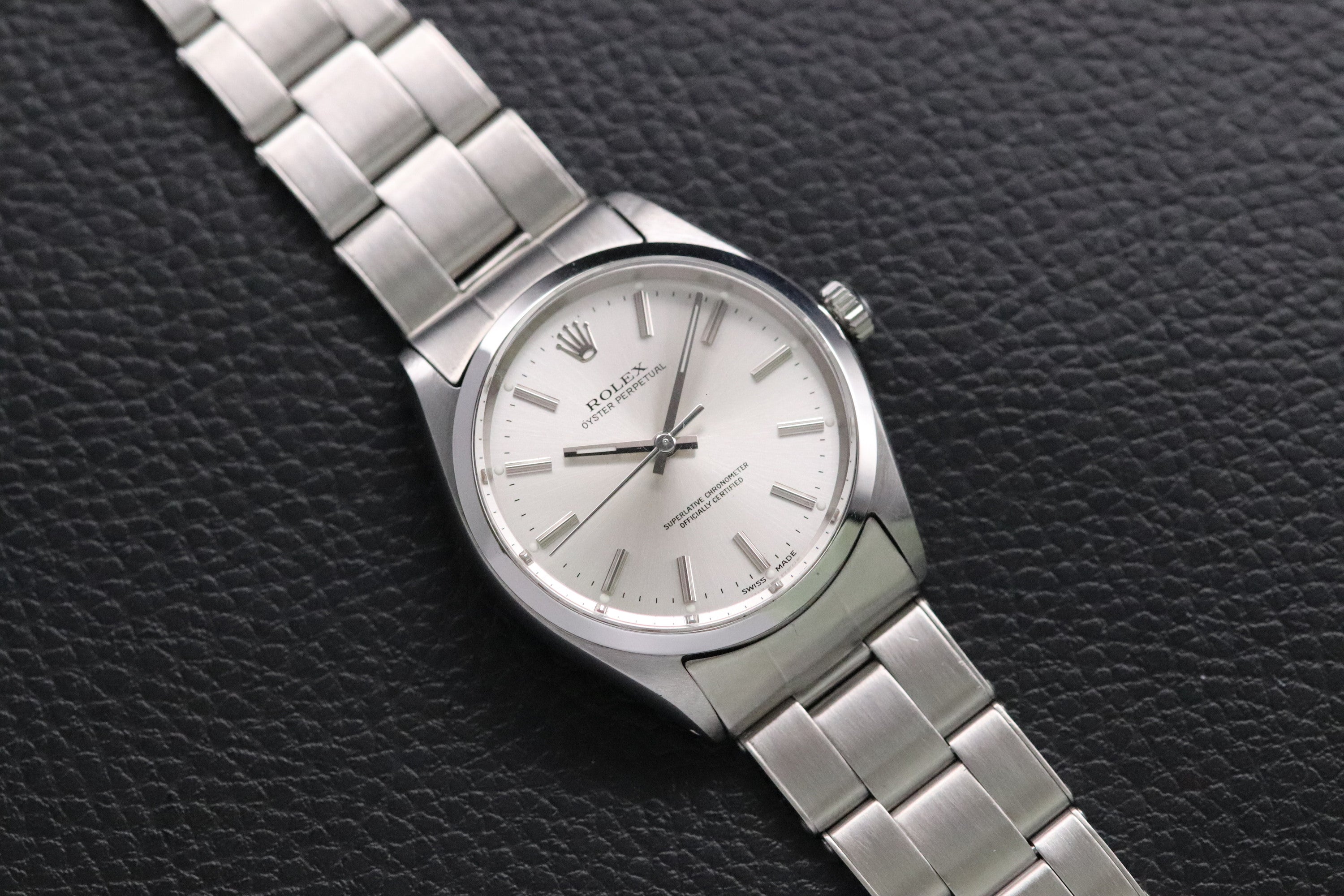 Rolex Oyster Perpetual 1002 Silver Dial 1984 Automatic
