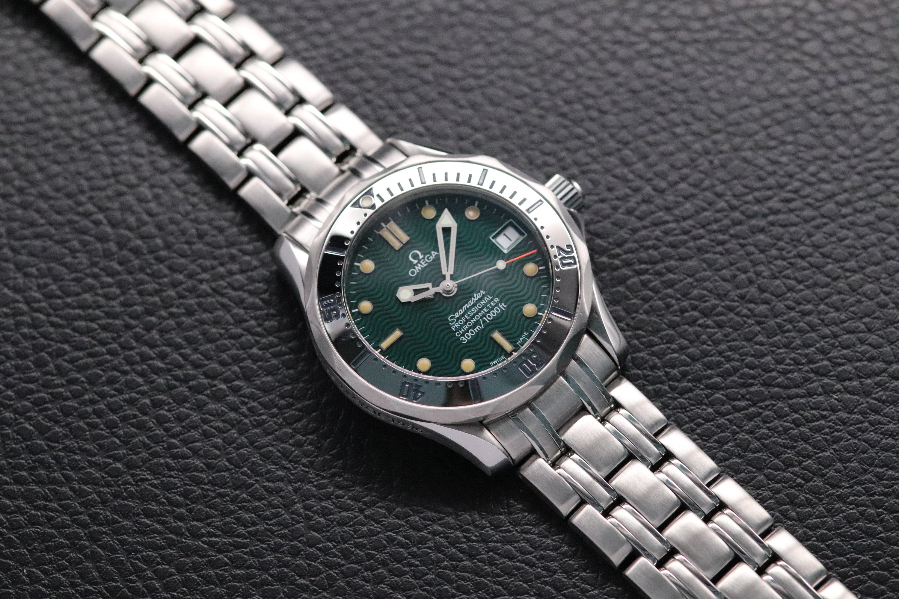 Omega Seamaster 300 2553.41 Jacques Mayol Green Fullset 1996 Box+Papers