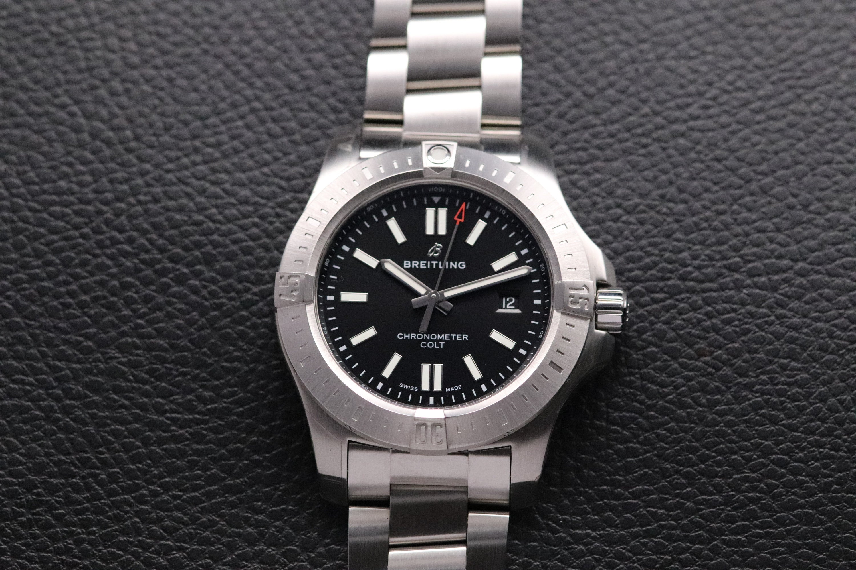 Breitling Colt A17388 Black Dial Fullset 2023 Box+Papers