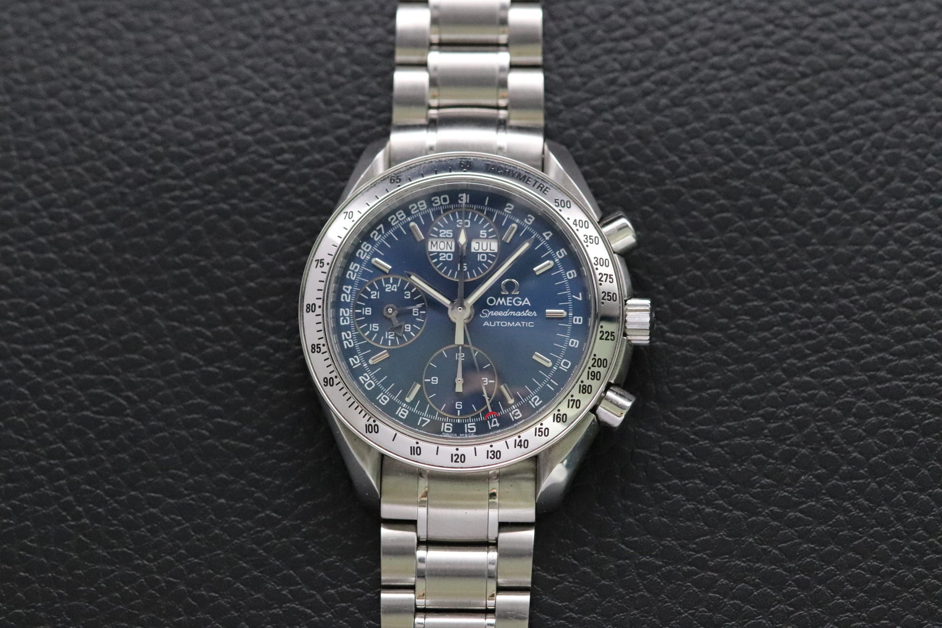 Omega Speedmaster Day Date 3523.80 Blue Dial 1998