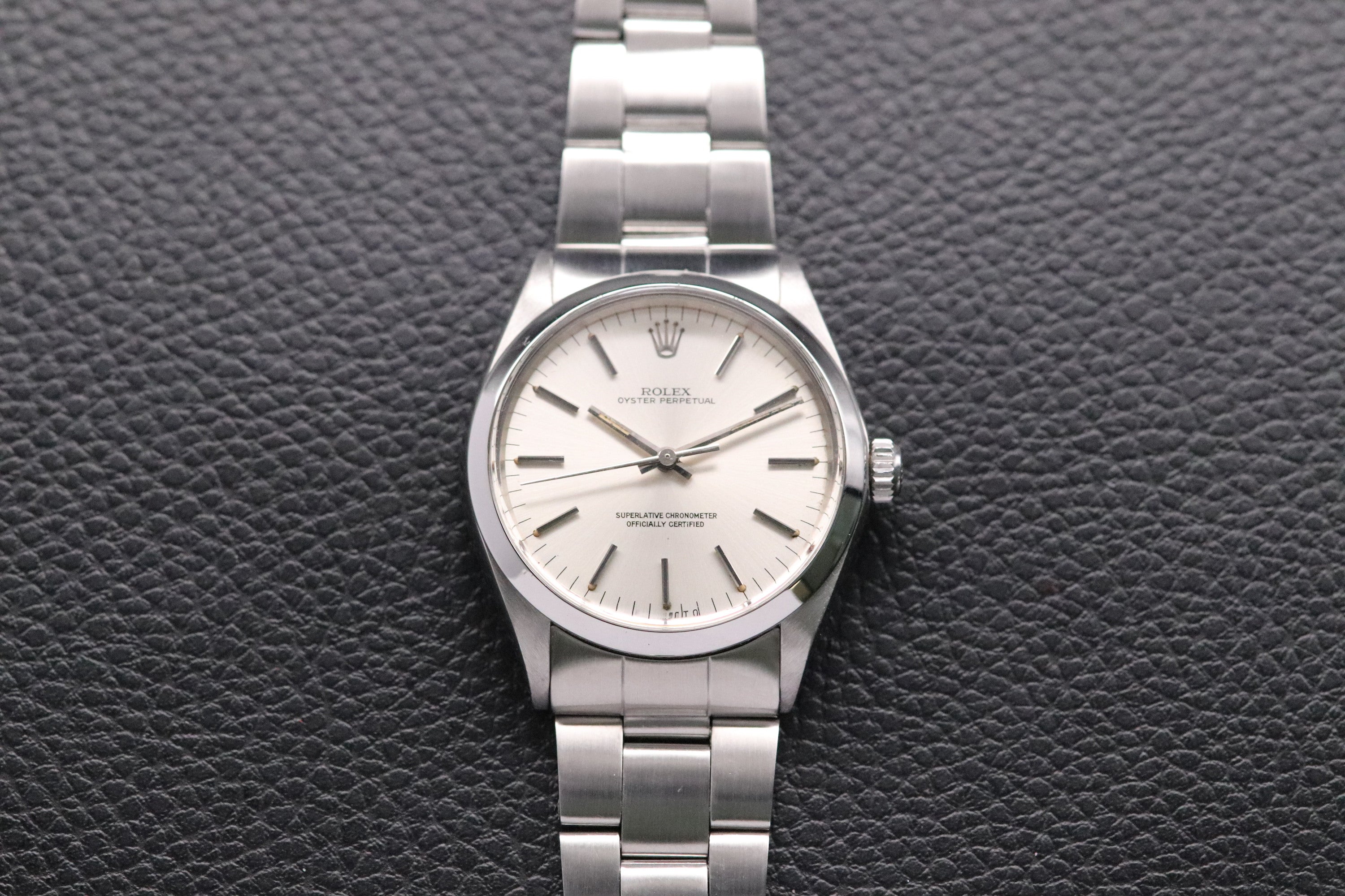 Rolex Oyster Perpetual 1002 Silver Dial 1973 Automatic