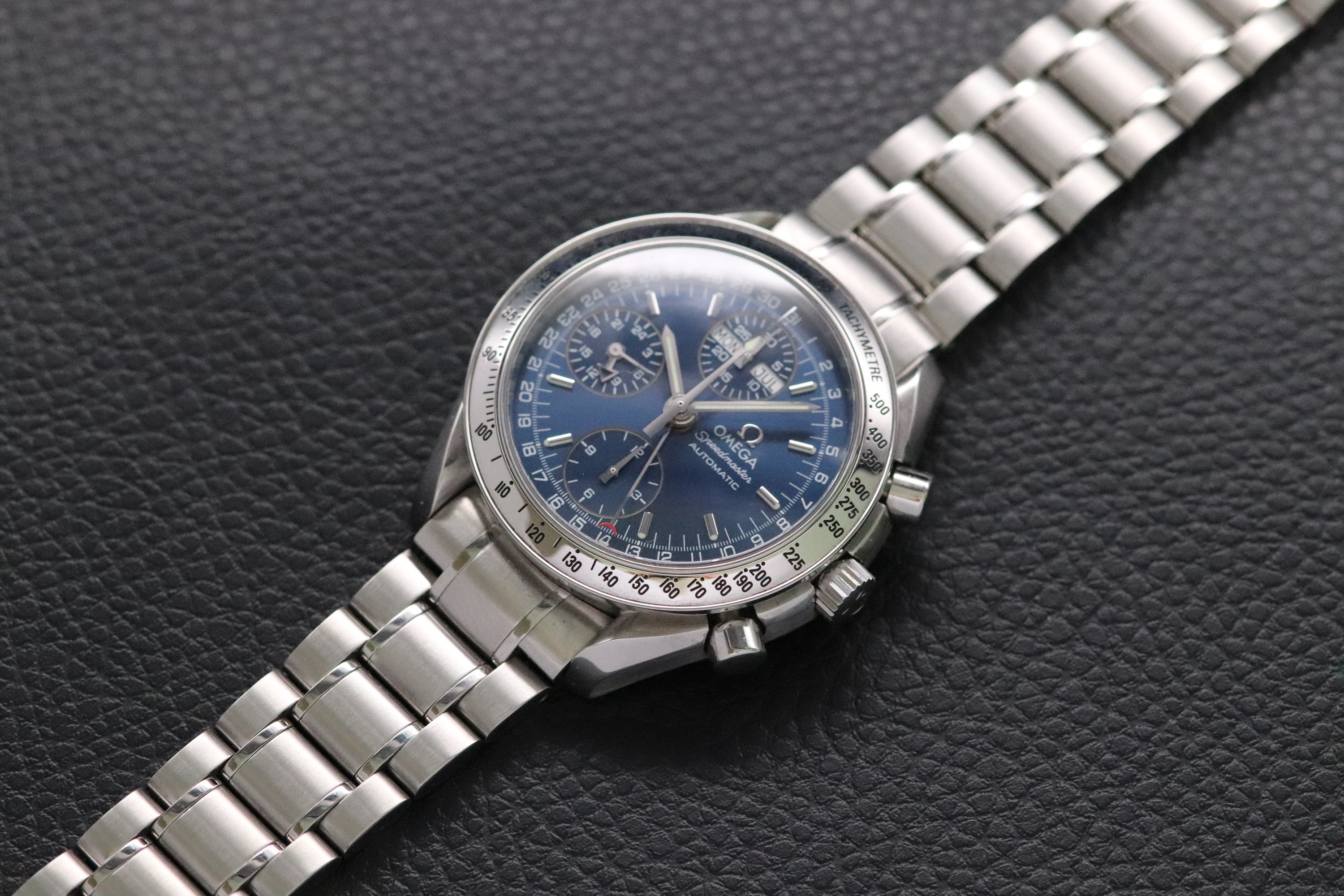 Omega Speedmaster Day Date 3523.80 Blue Dial 1998