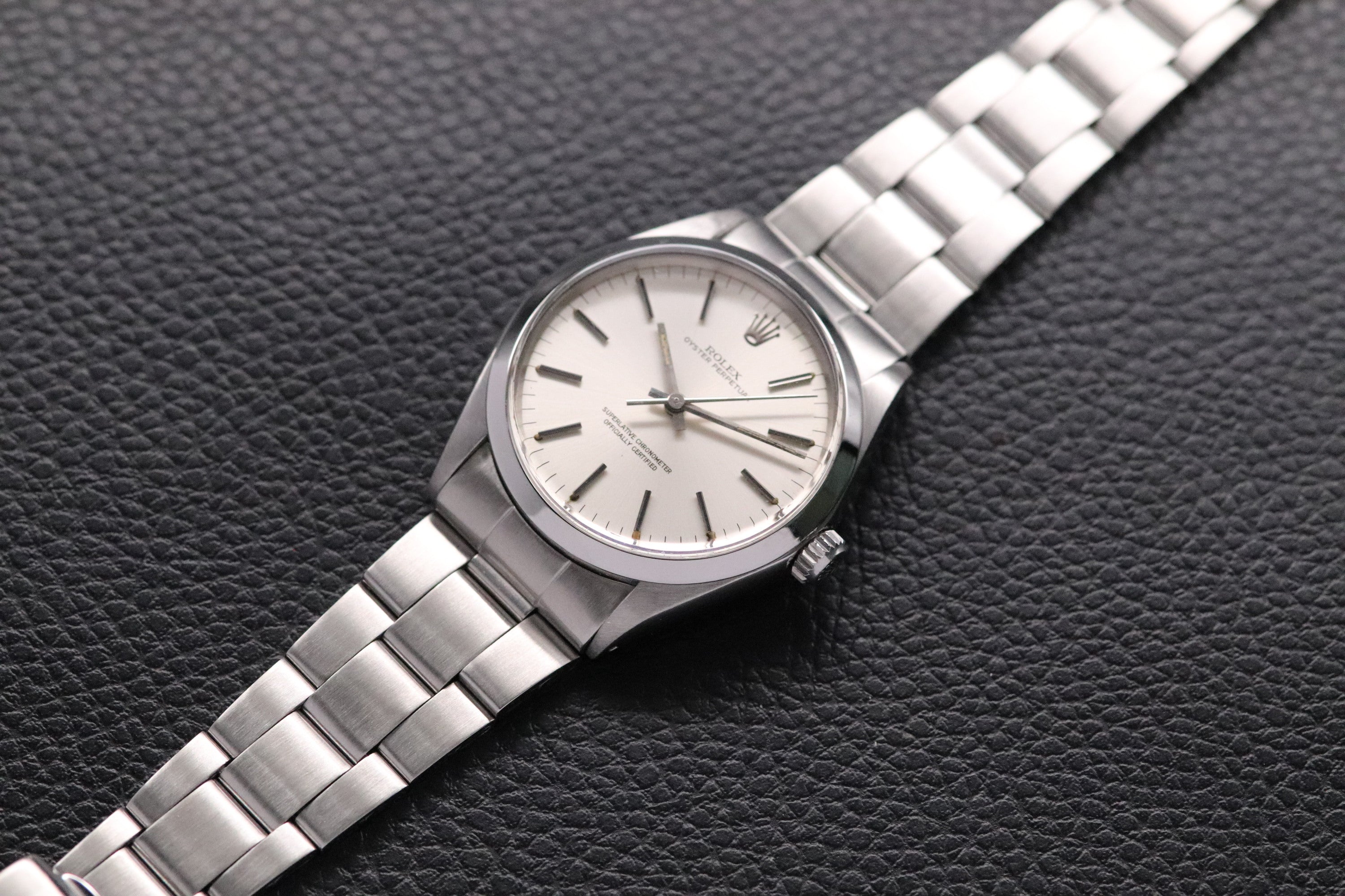 Rolex Oyster Perpetual 1002 Silver Dial 1973 Automatic