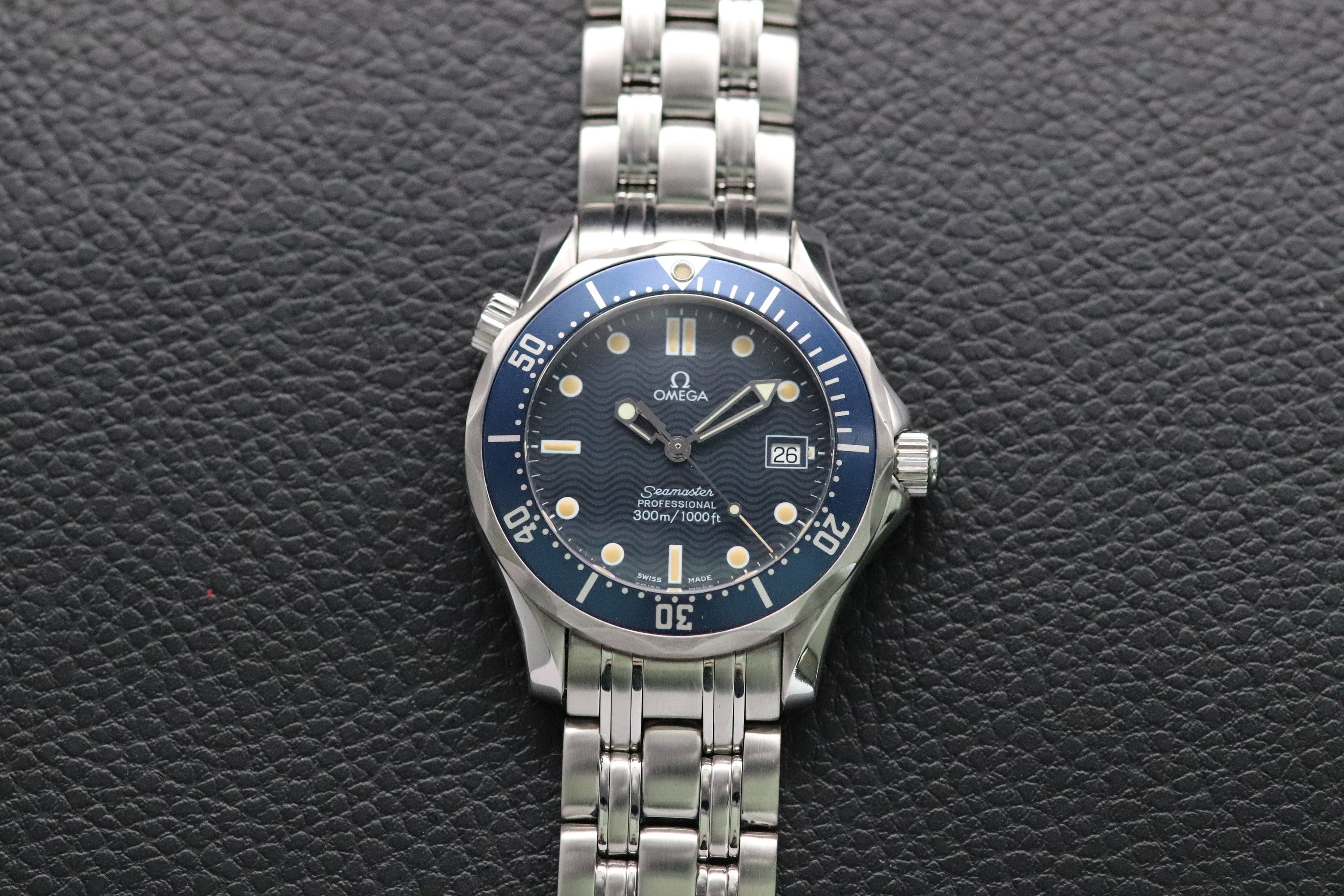 Omega Seamaster 300 2561.80 Blue Dial 1998 Papers