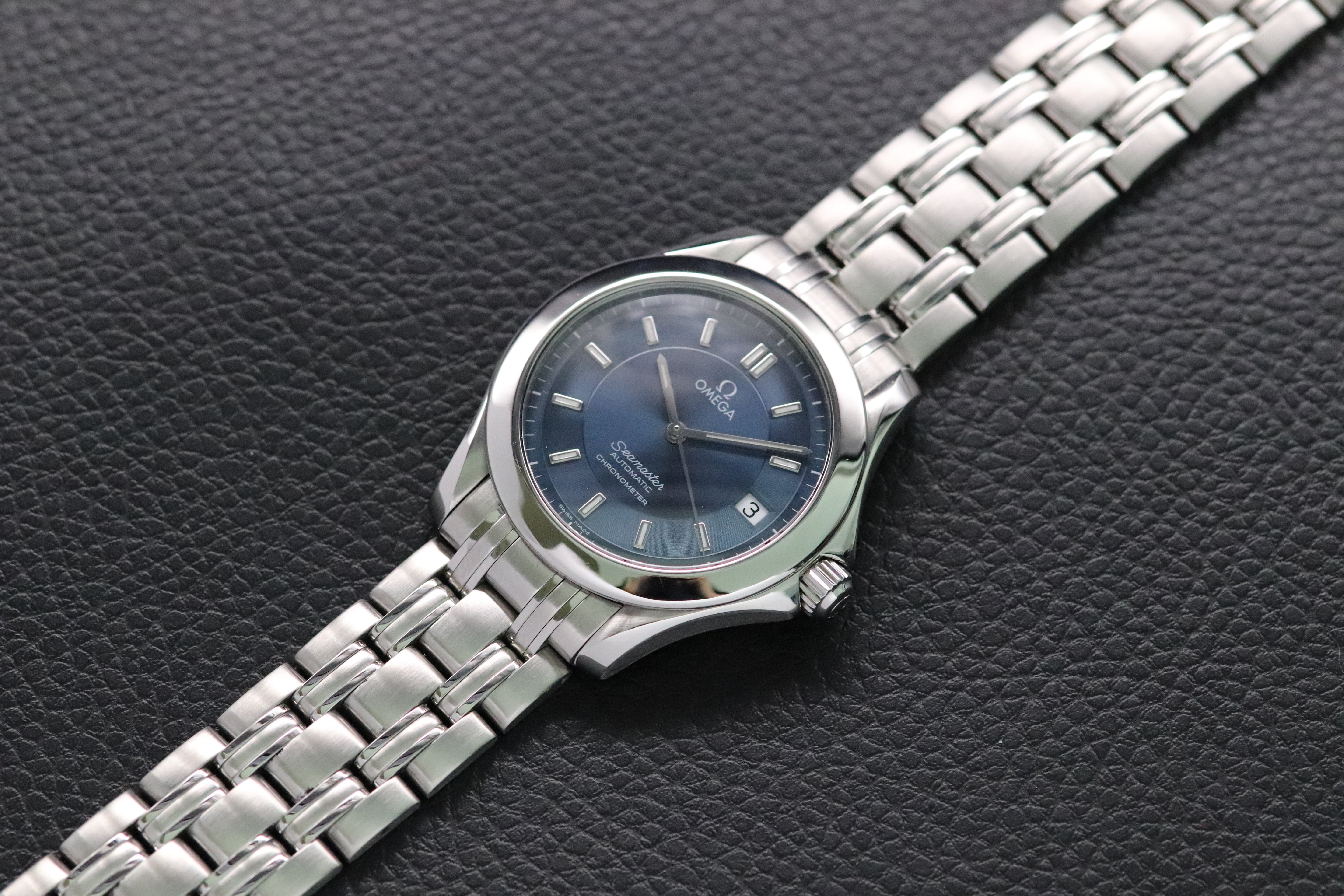 Omega Seamaster 2501.82 Blue Dial Fullset 2002 Box+Papers