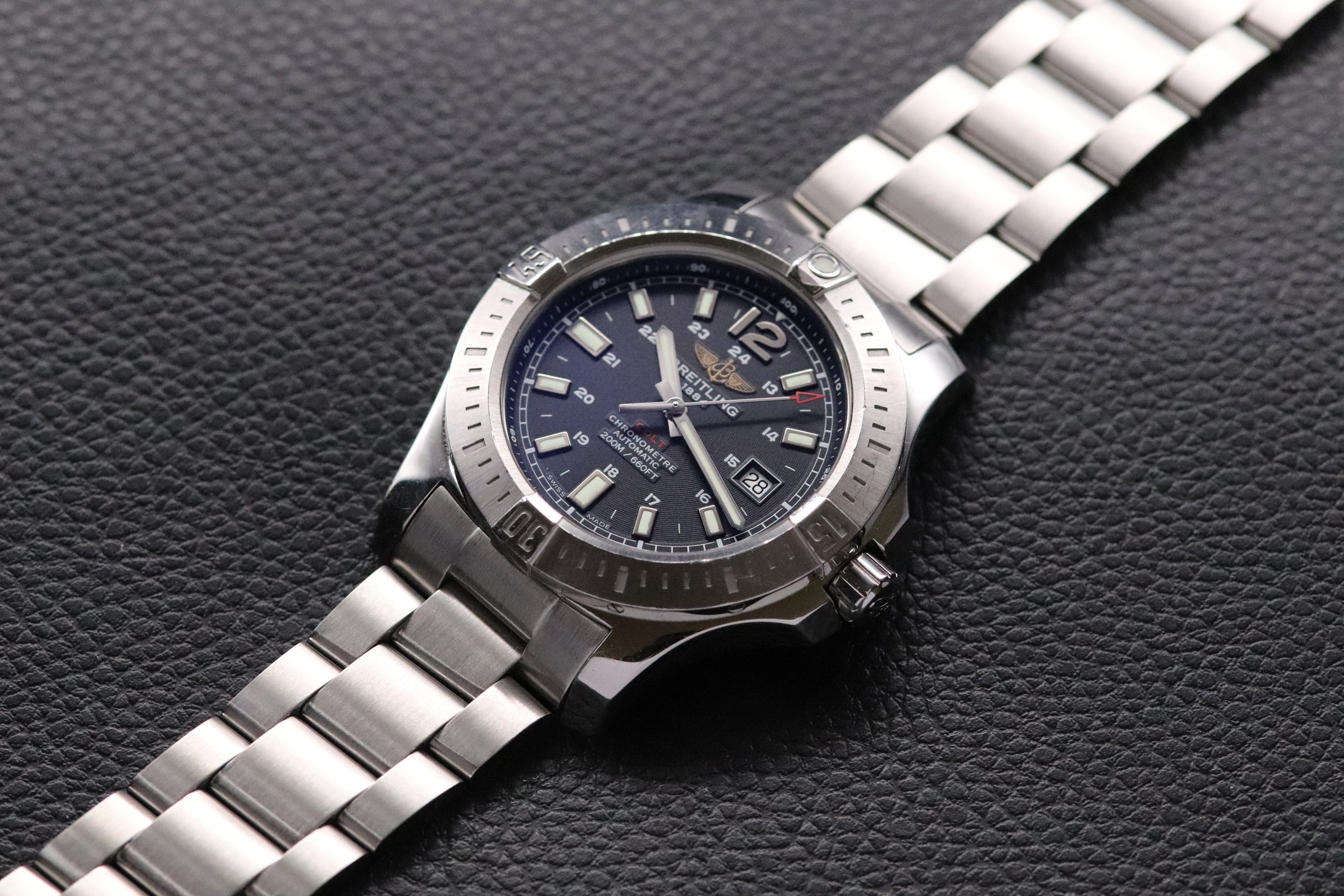 Breitling Colt A17388 Black Dial Fullset 2016 Box+Papers