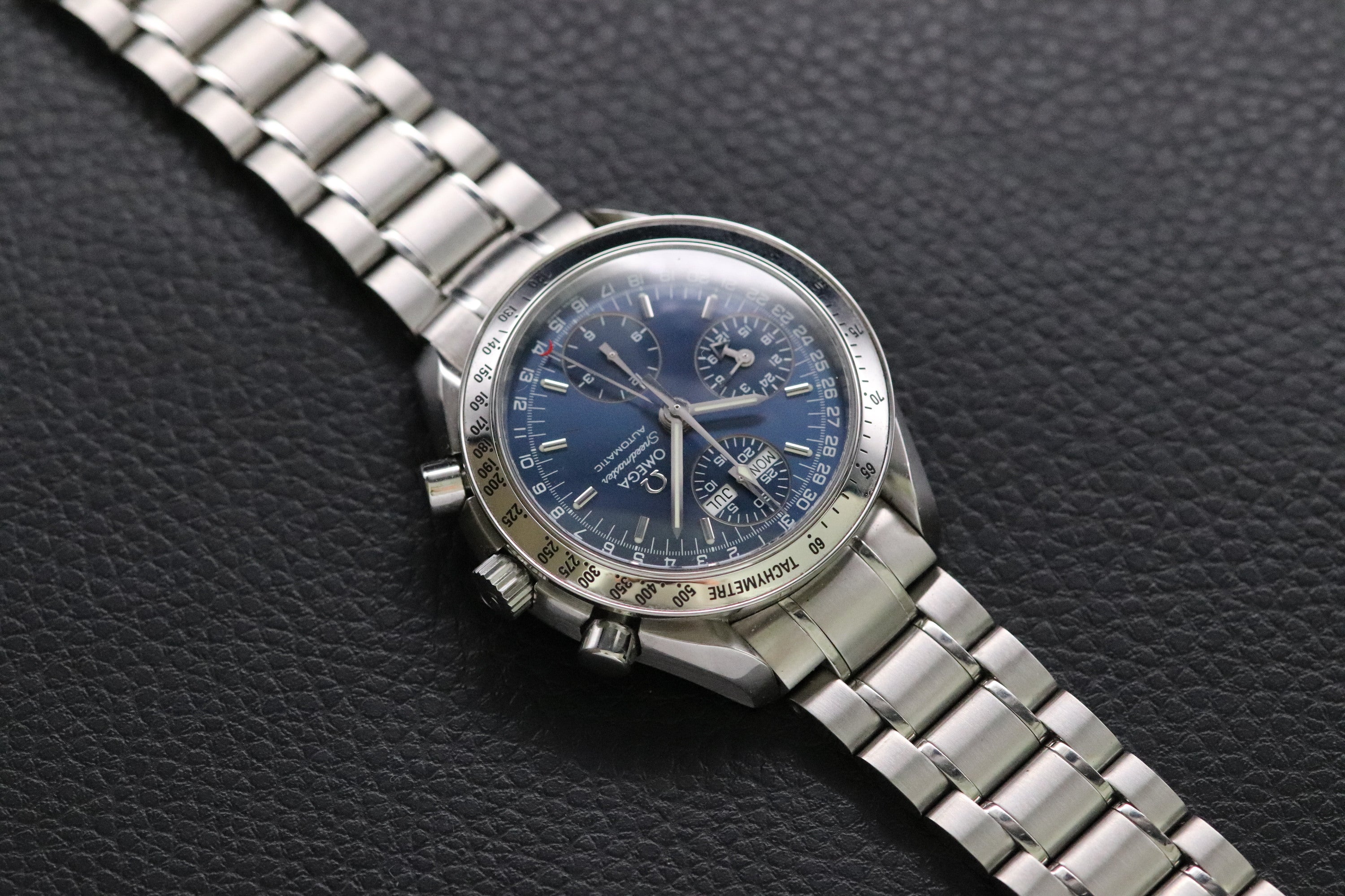 Omega Speedmaster Day Date 3523.80 Blue Dial 1998