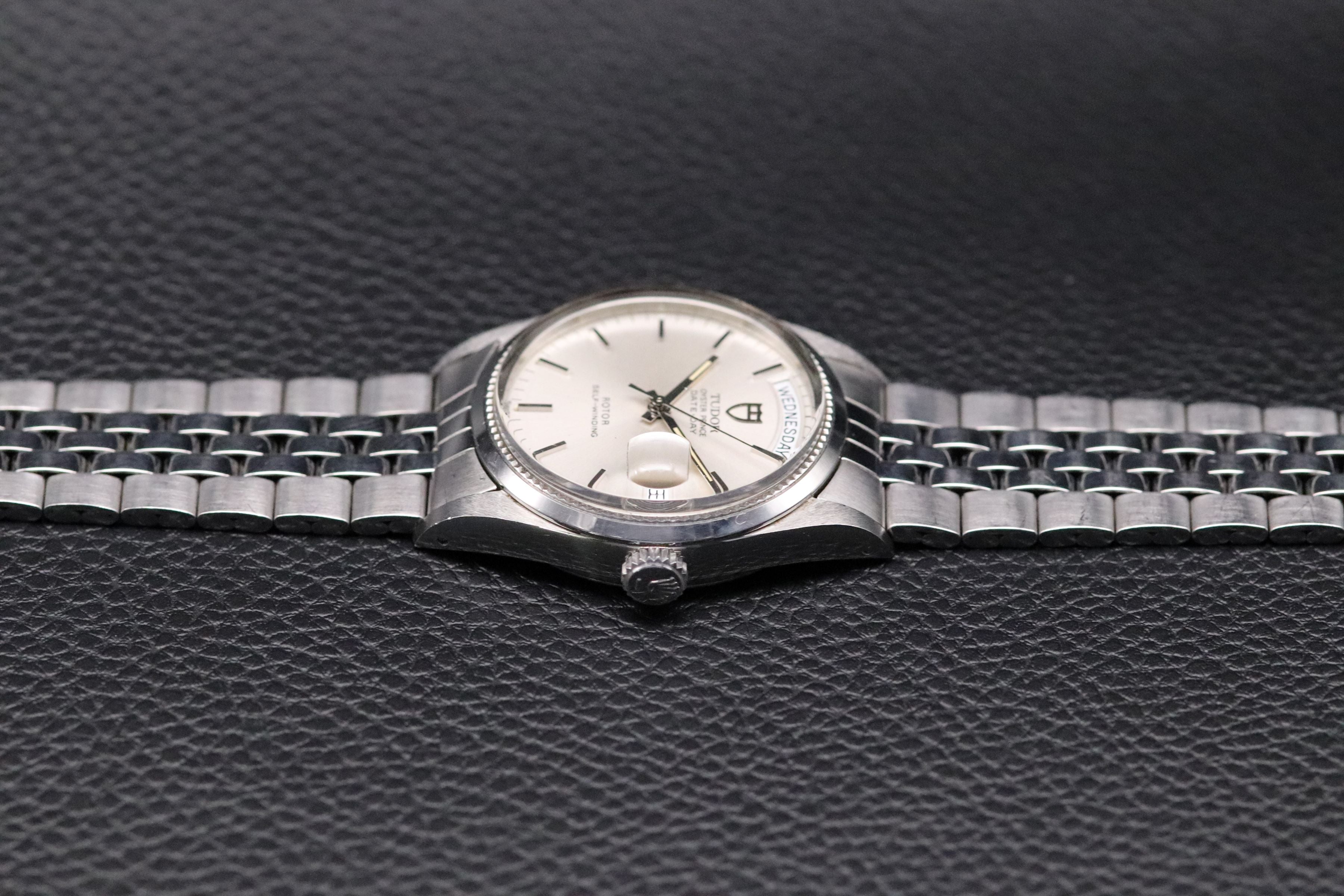 Tudor Prince Date-Day 94710 Silver Fullset 1985 Box+Paper