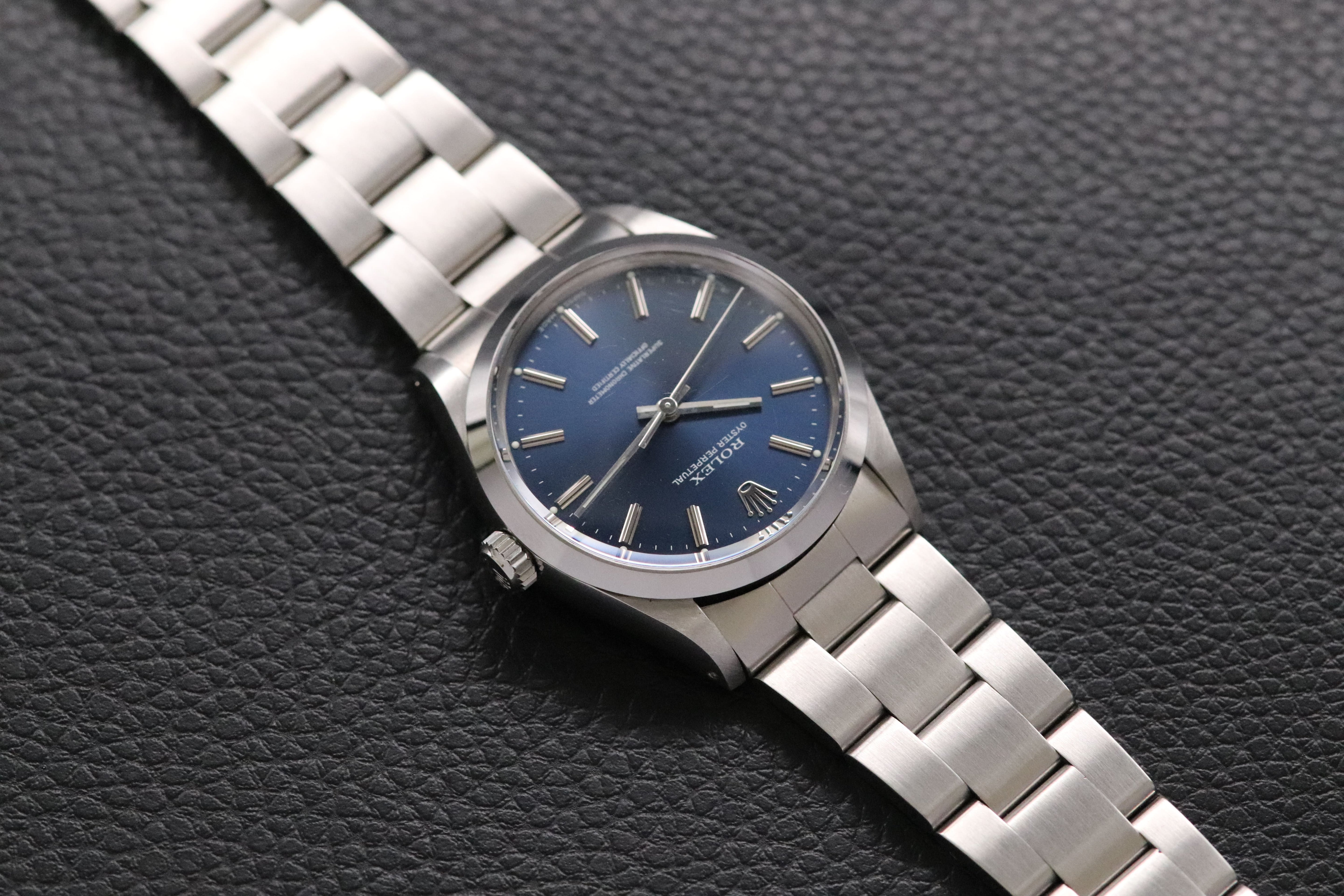 Rolex Oyster Perpetual 1002 Blue Dial 1976 Automatic