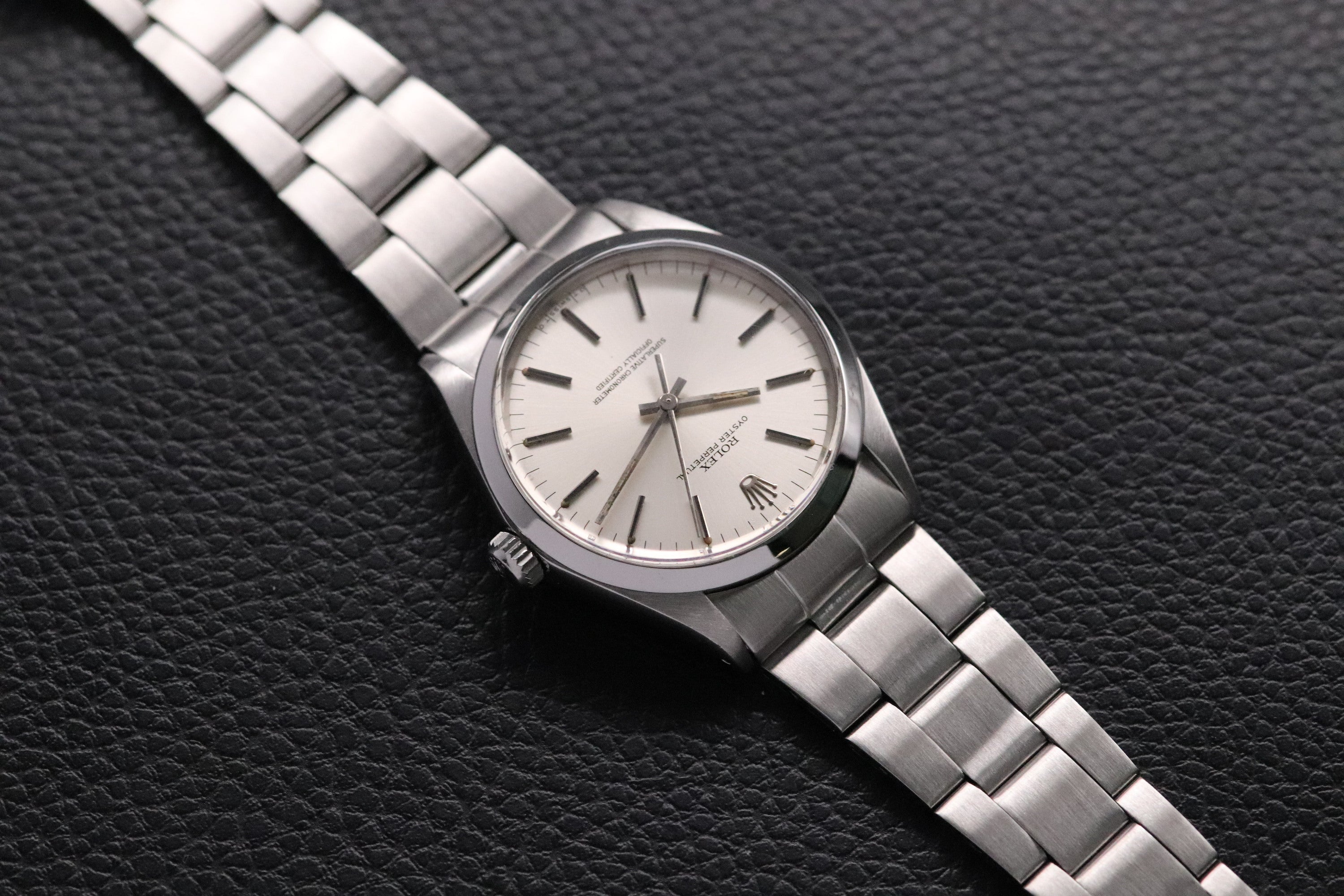 Rolex Oyster Perpetual 1002 Silver Dial 1973 Automatic