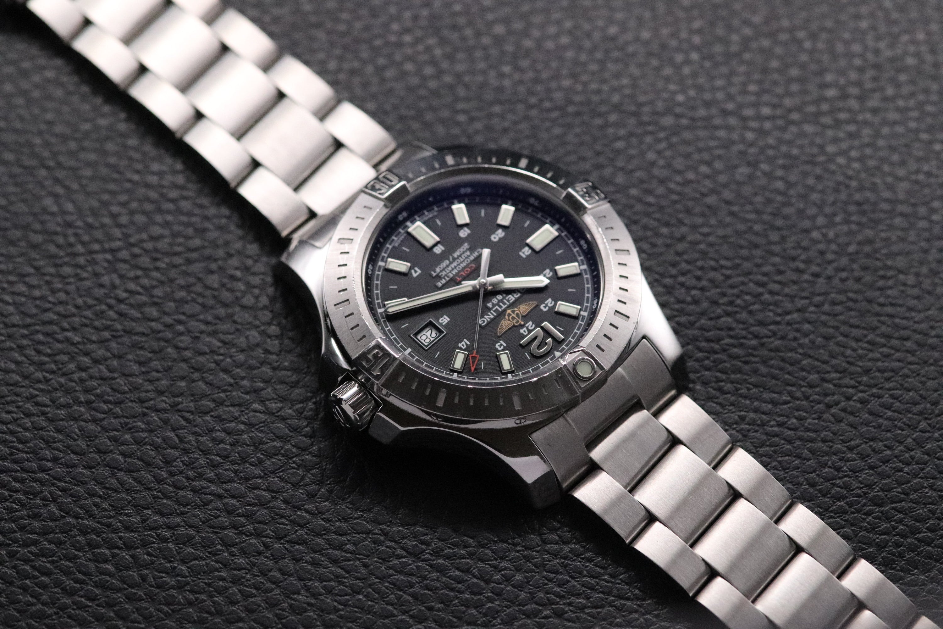 Breitling Colt A17388 Black Dial Fullset 2016 Box+Papers