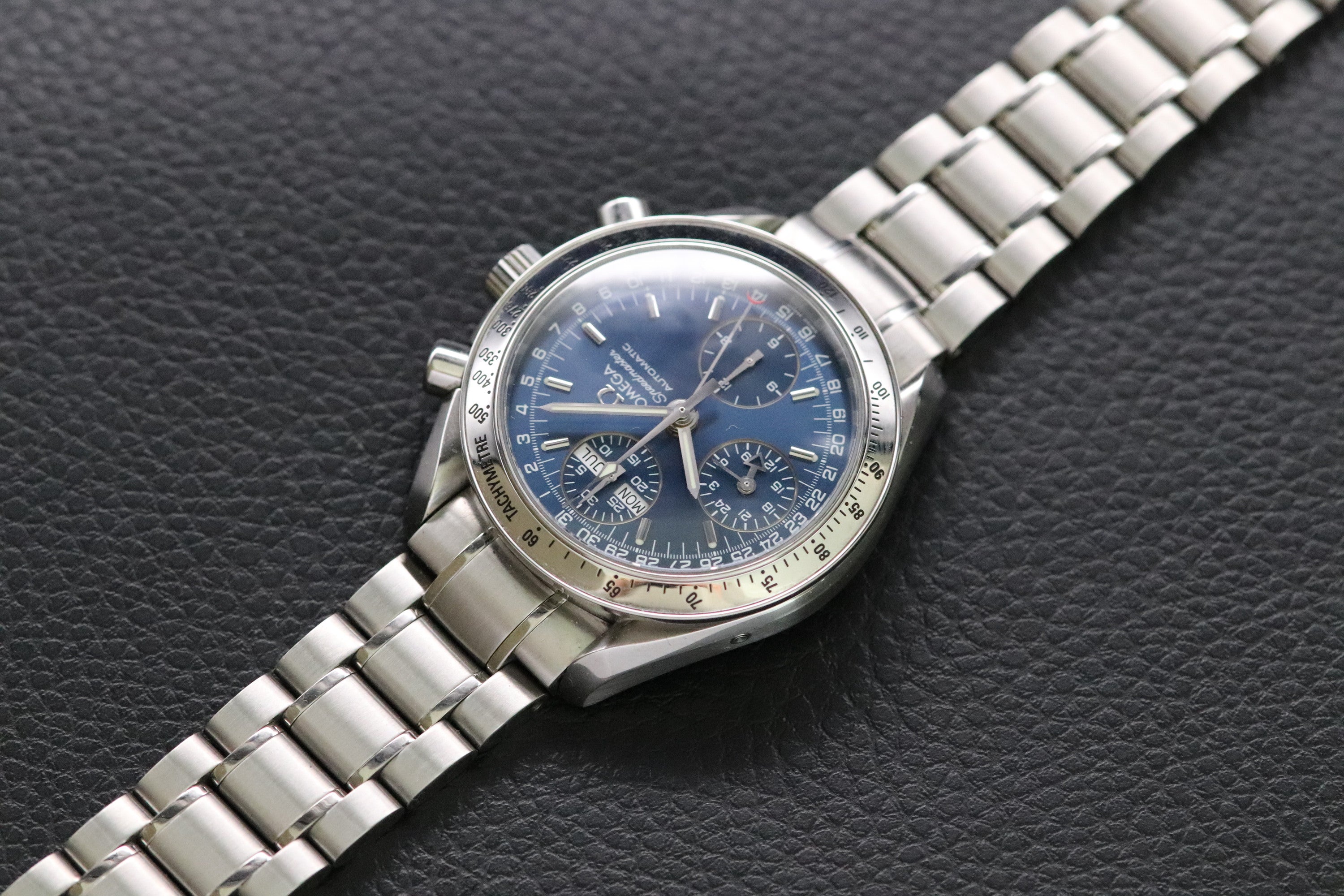 Omega Speedmaster Day Date 3523.80 Blue Dial 1998