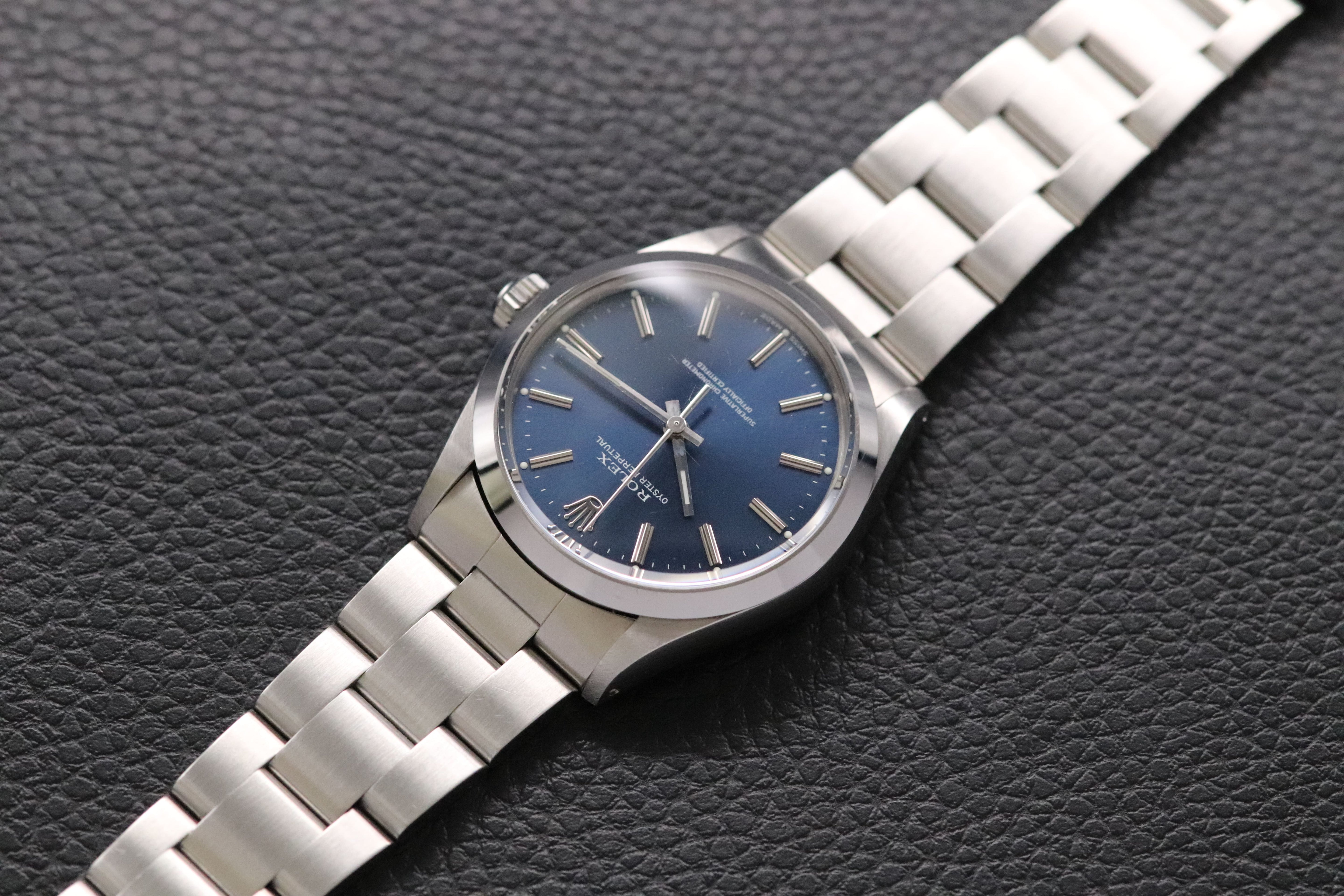 Rolex Oyster Perpetual 1002 Blue Dial 1976 Automatic
