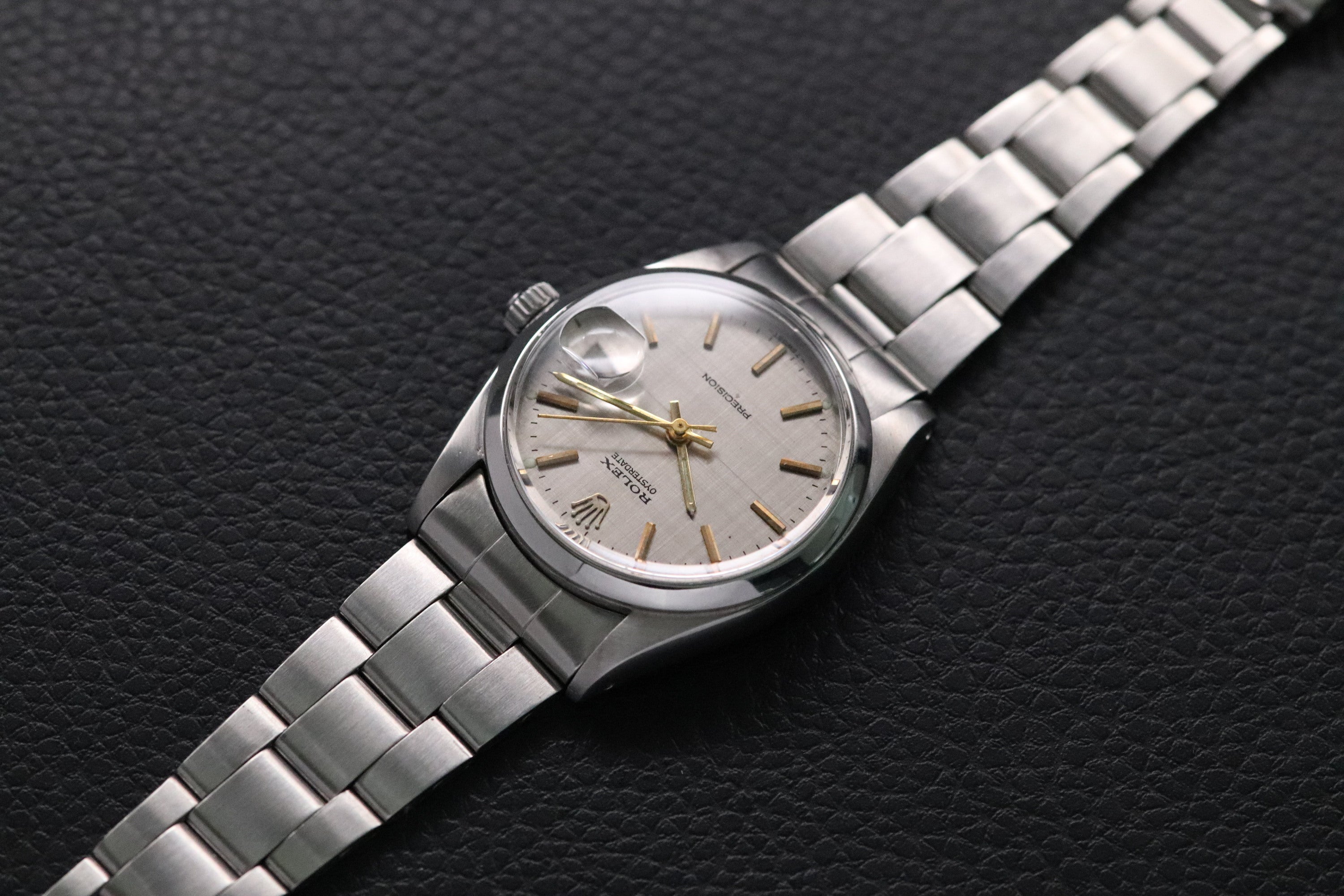Rolex Oysterdate Precision 6694 Silver Linen Dial 1966