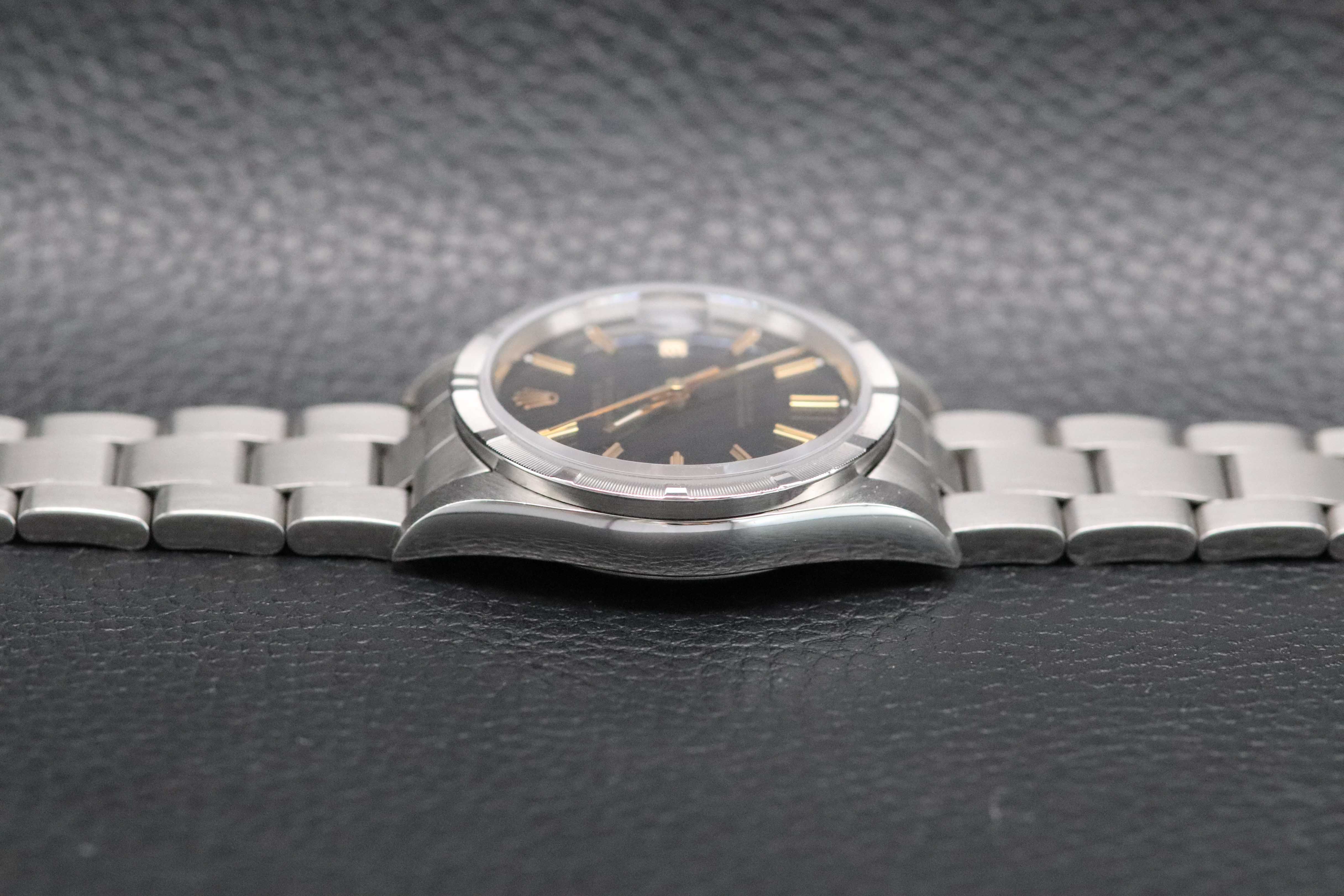 Rolex Date 15210 Black Dial Fullset 1995 Box+Papers