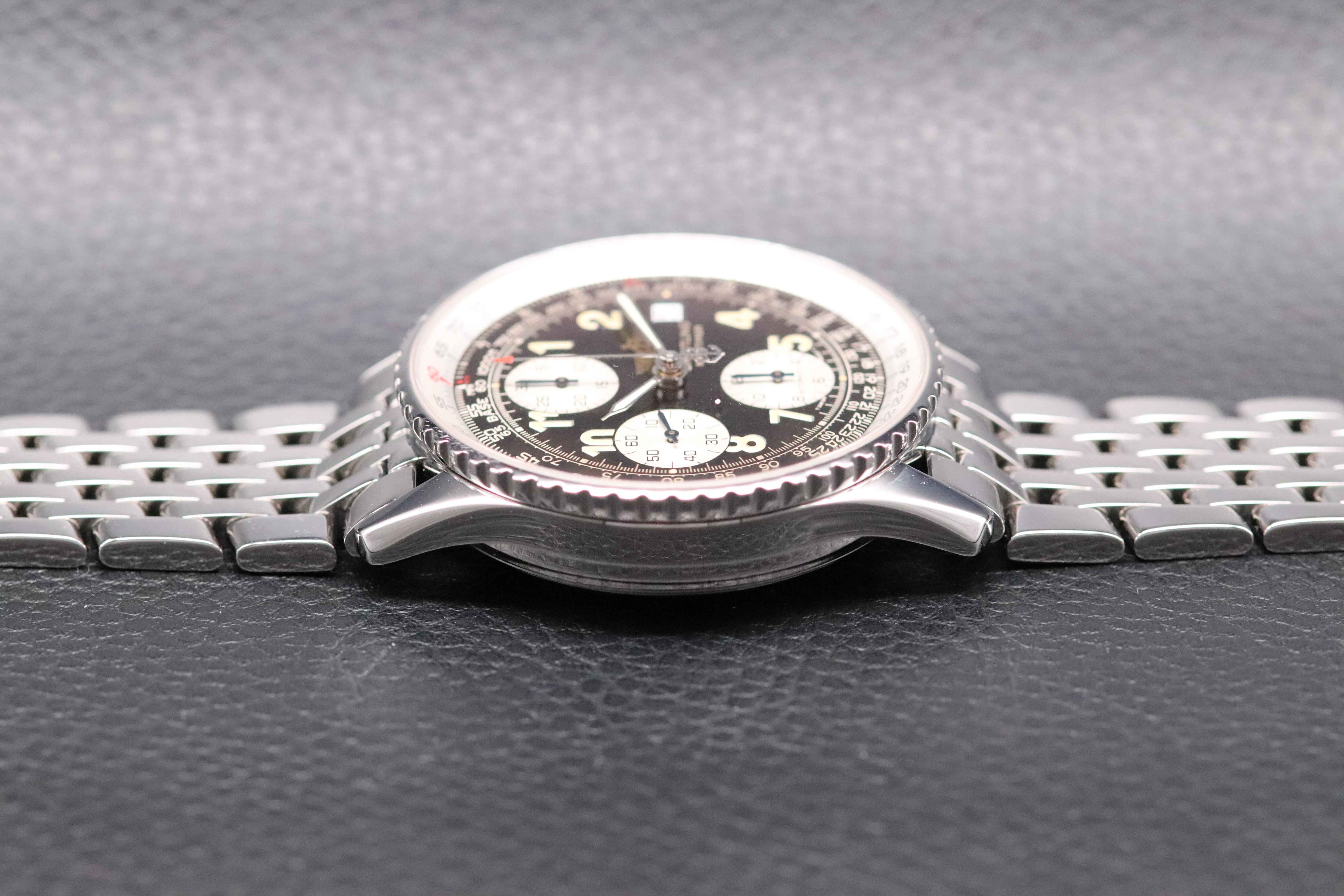 Breitling Old Navitimer A13022 Chronograph Black Dial Papers 1996