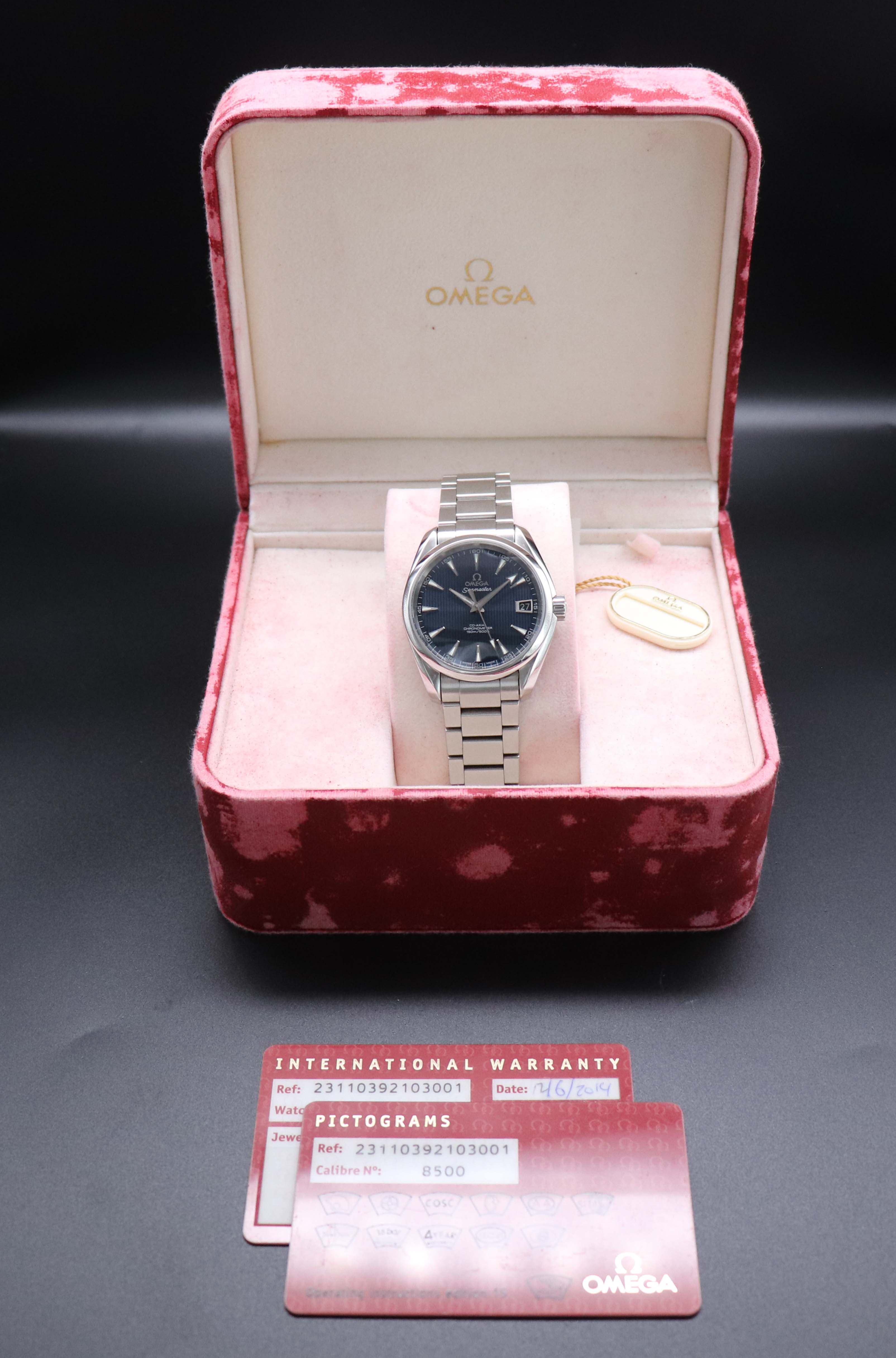 Omega Seamaster Aqua Terra 231.10.39.21.03.001 Fullset 2014 Box+Papers