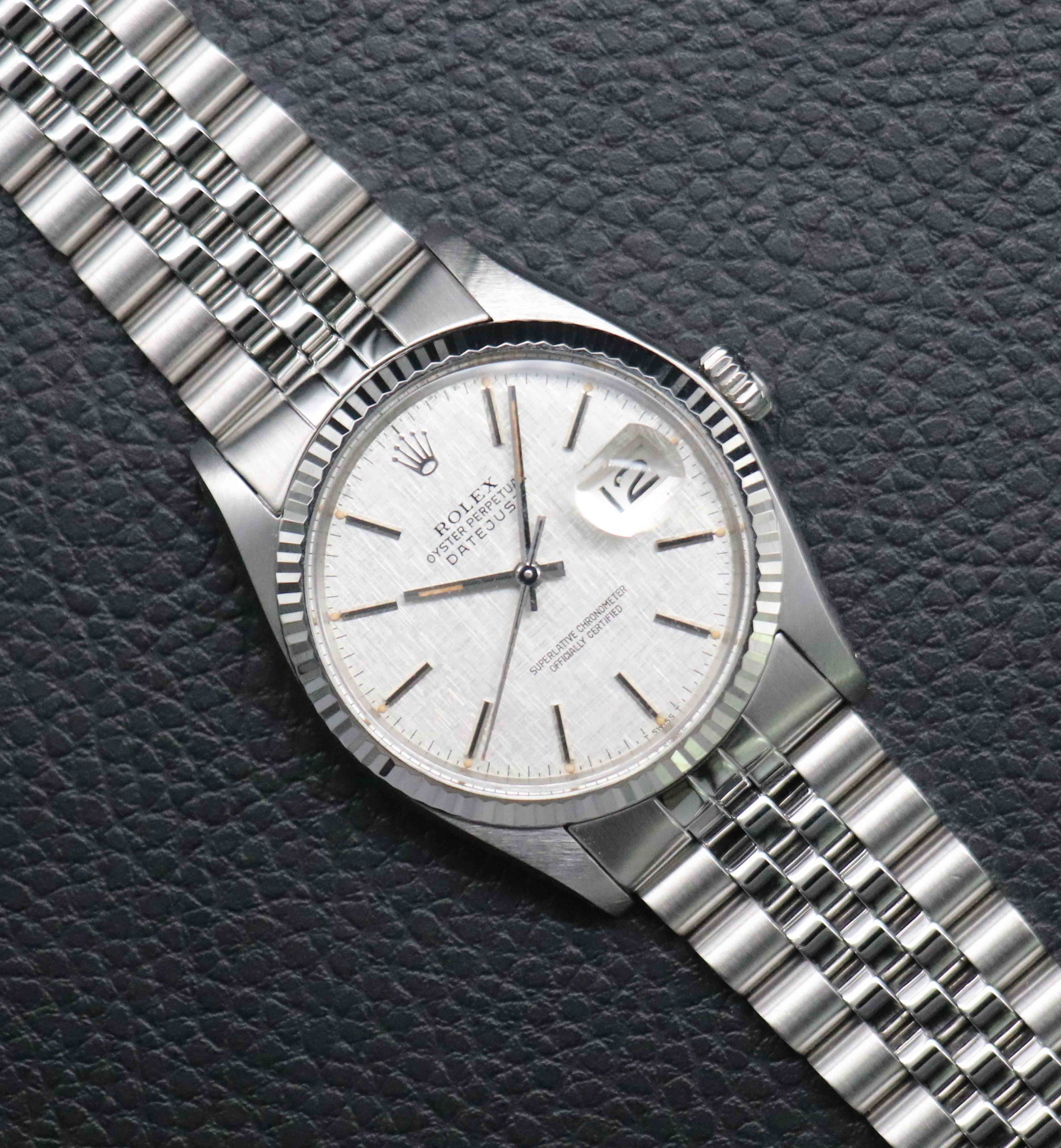 Rolex Datejust 16014 Silver Linen Dial 1979