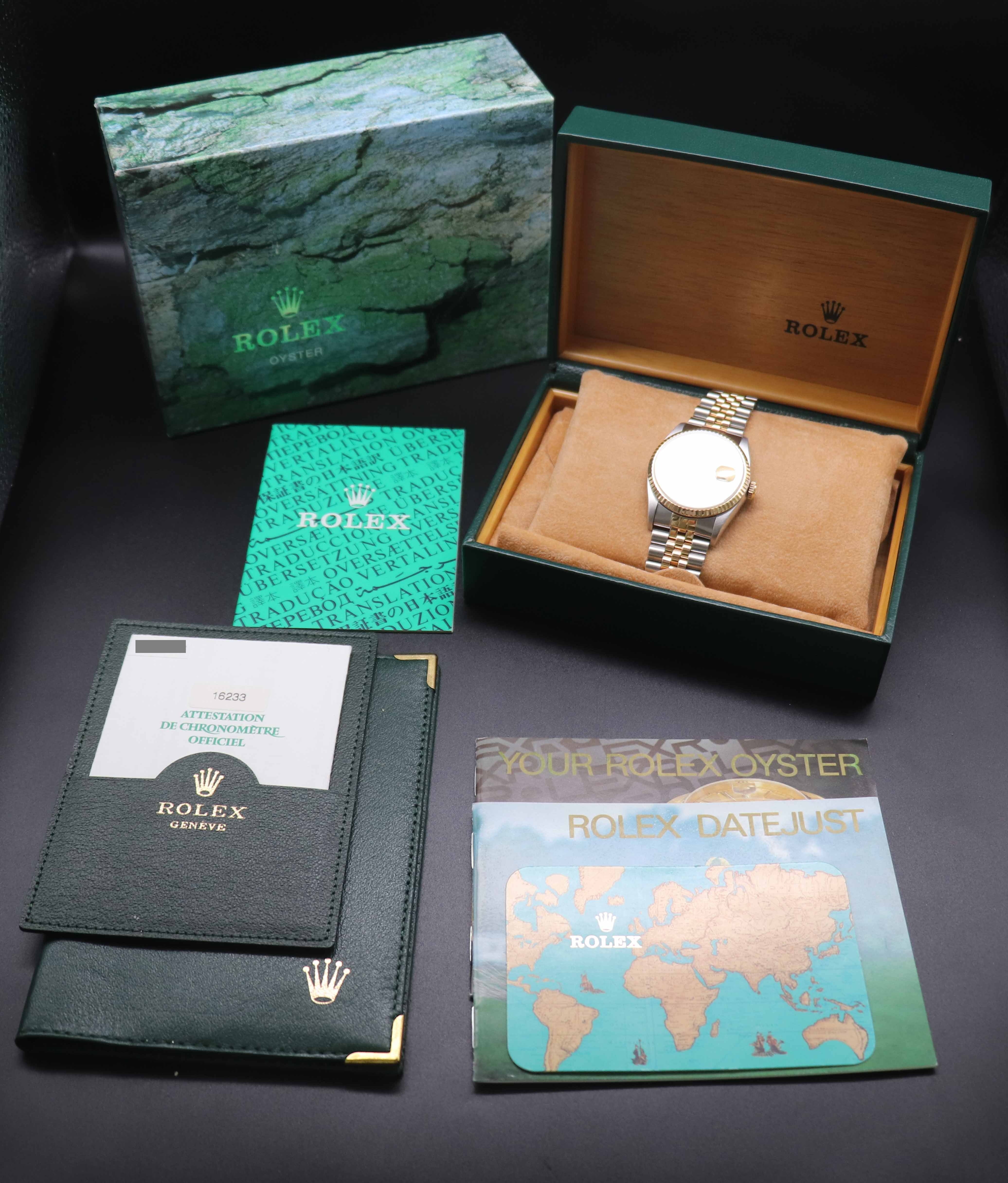 Rolex Datejust 36 16233G Fullset 1997 Box+Papers