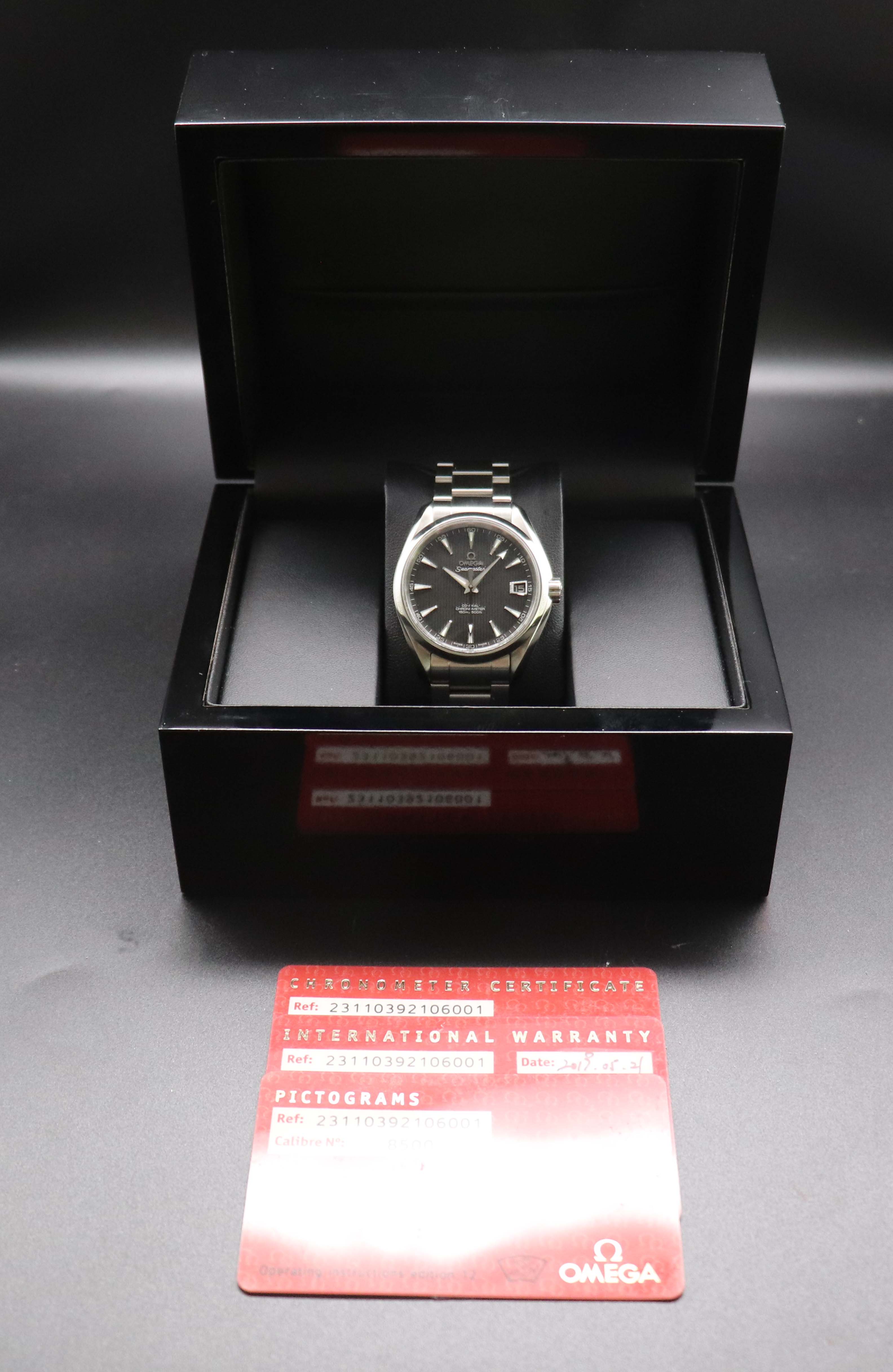Omega Seamaster Aqua Terra 231.10.39.21.06.001 Grey Dial 2013 Papers