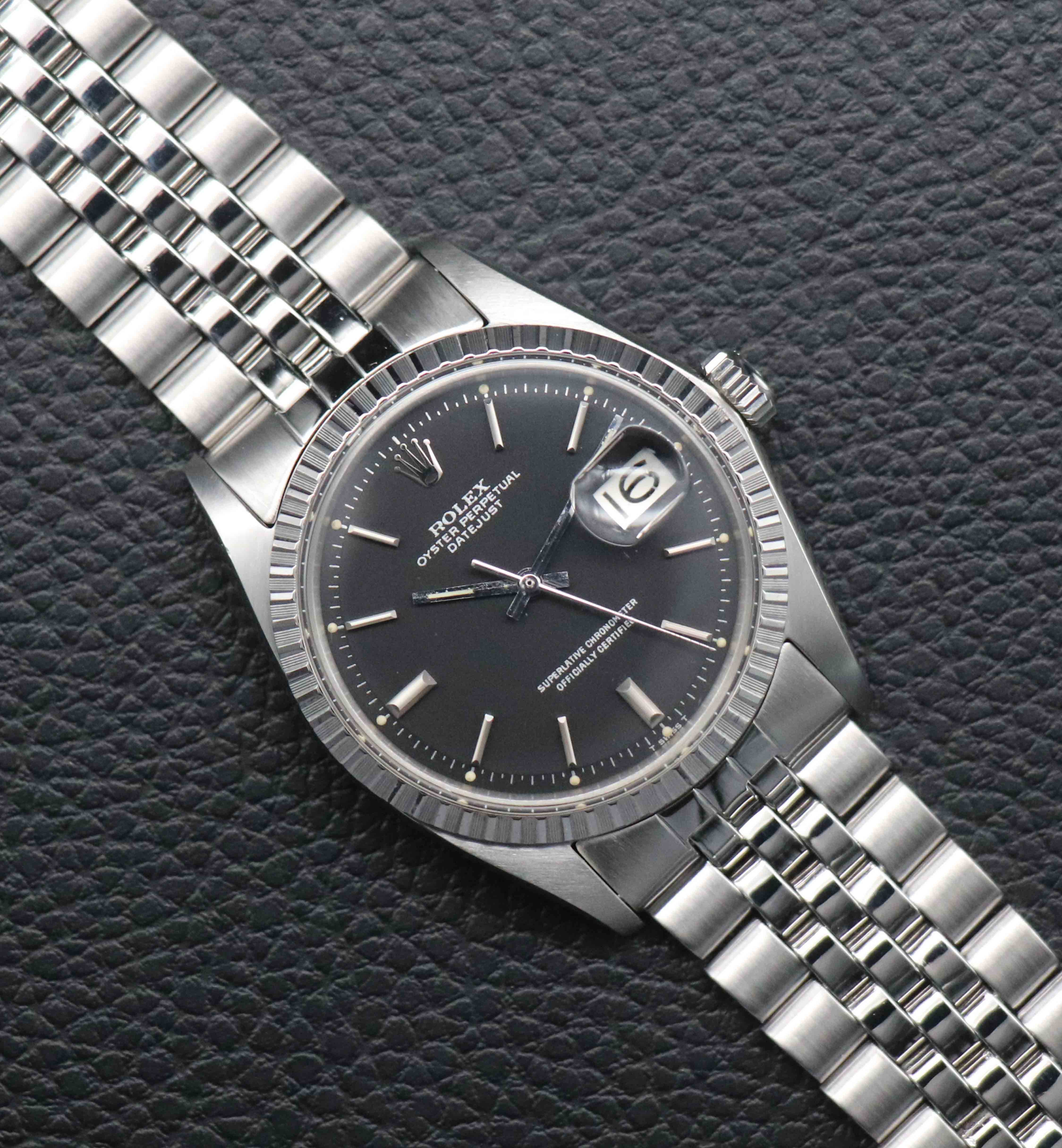 Rolex Datejust 1603 Black Dial Fullset 1968 Box+Papers