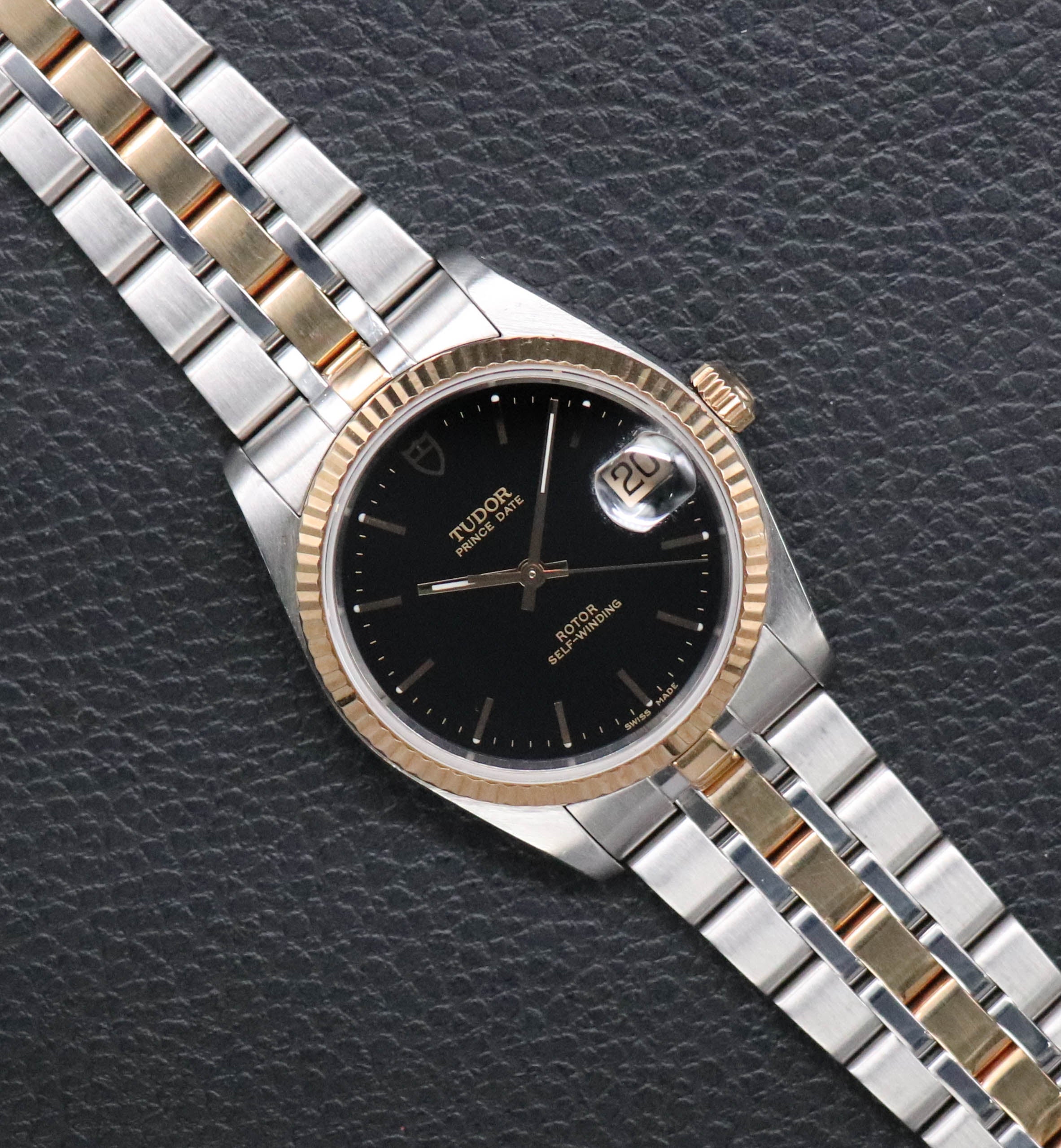 Tudor Prince Date 74033 Black Dial 2006 Papers