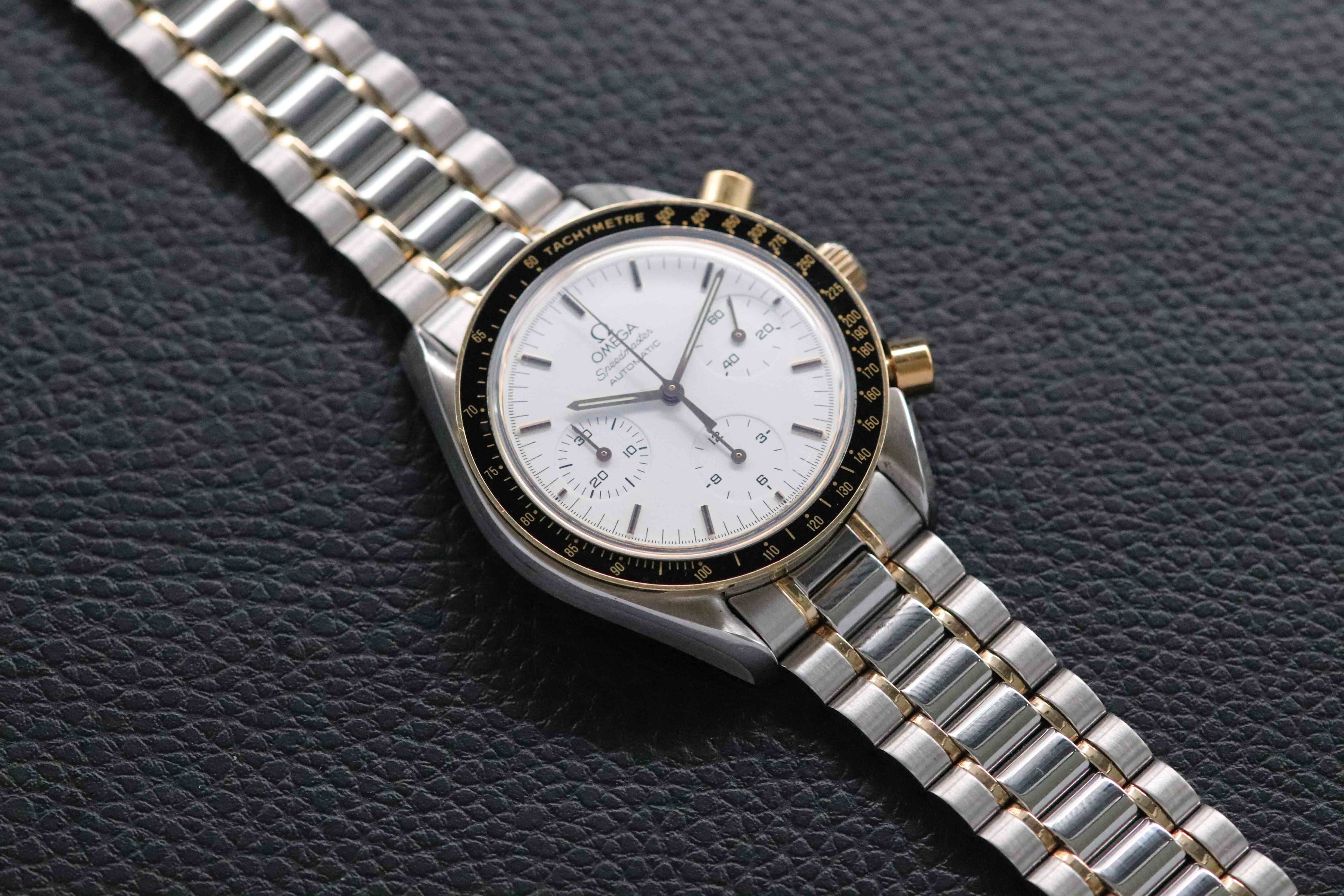 Omega Speedmaster Reduced 3310.20 Albino Gold 1996 Papers