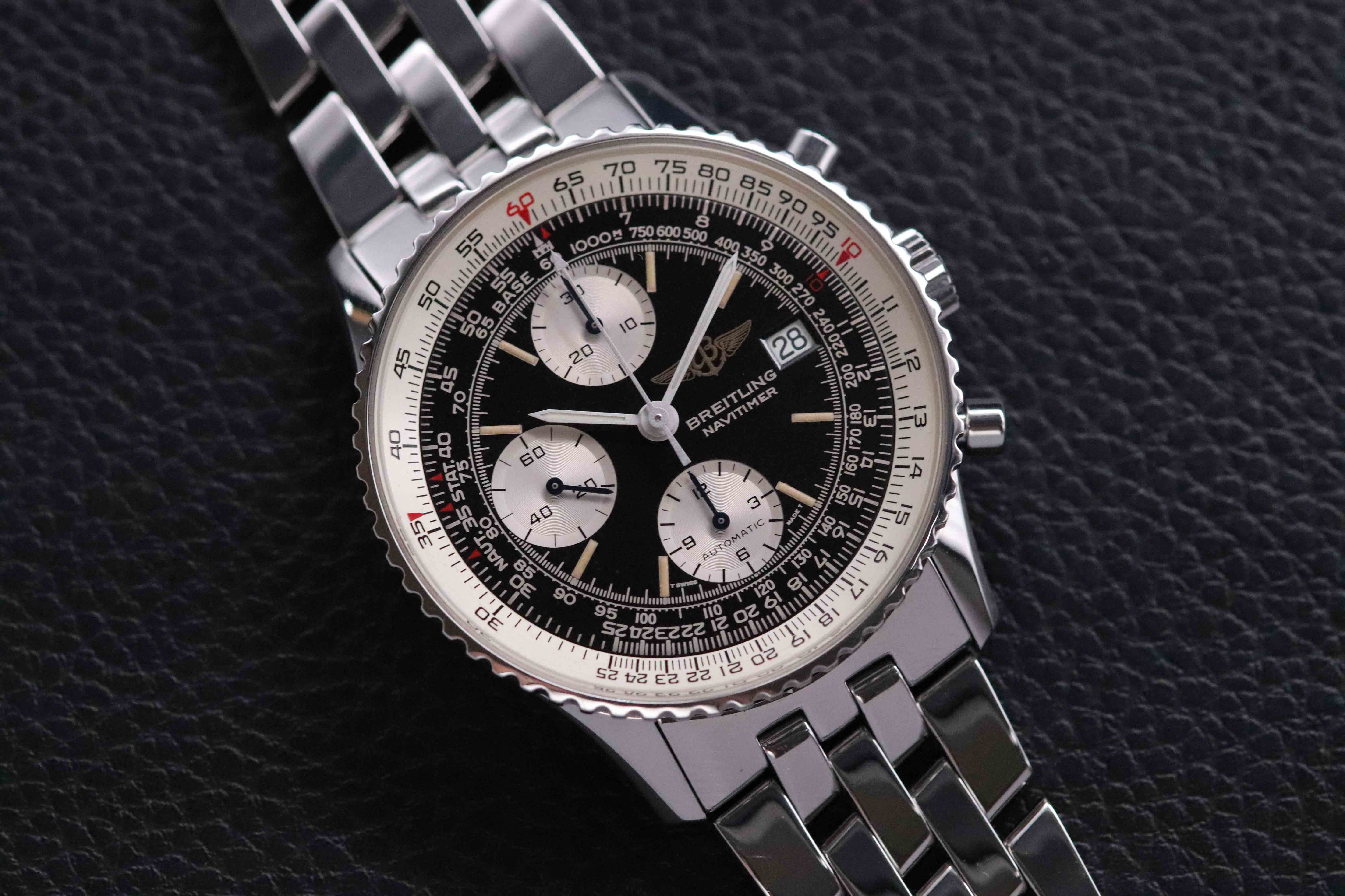 Breitling Old Navitimer A13022 Chronograph Black Dial 1999