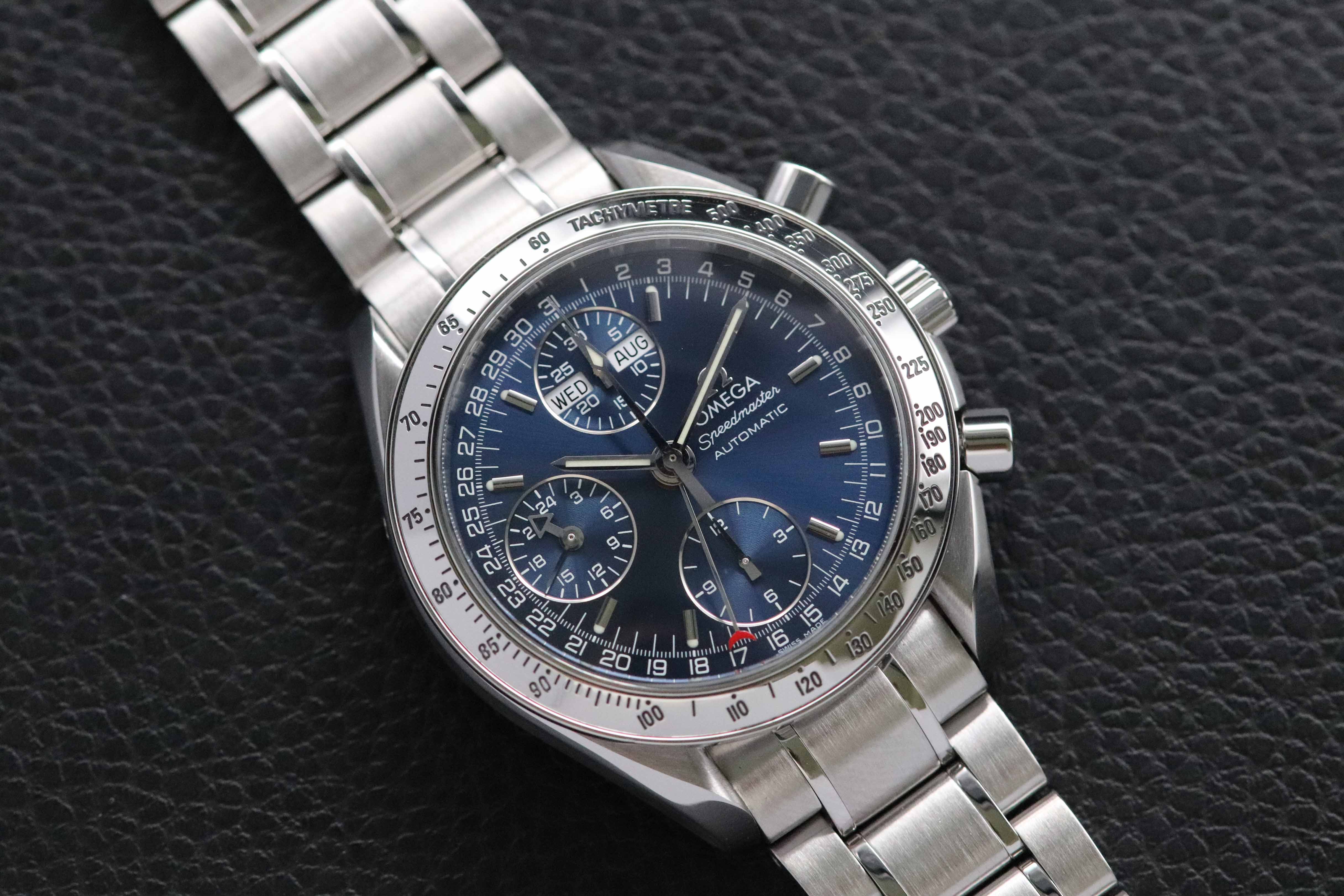 Omega Speedmaster Day Date 3523.80 Blue Dial 1998