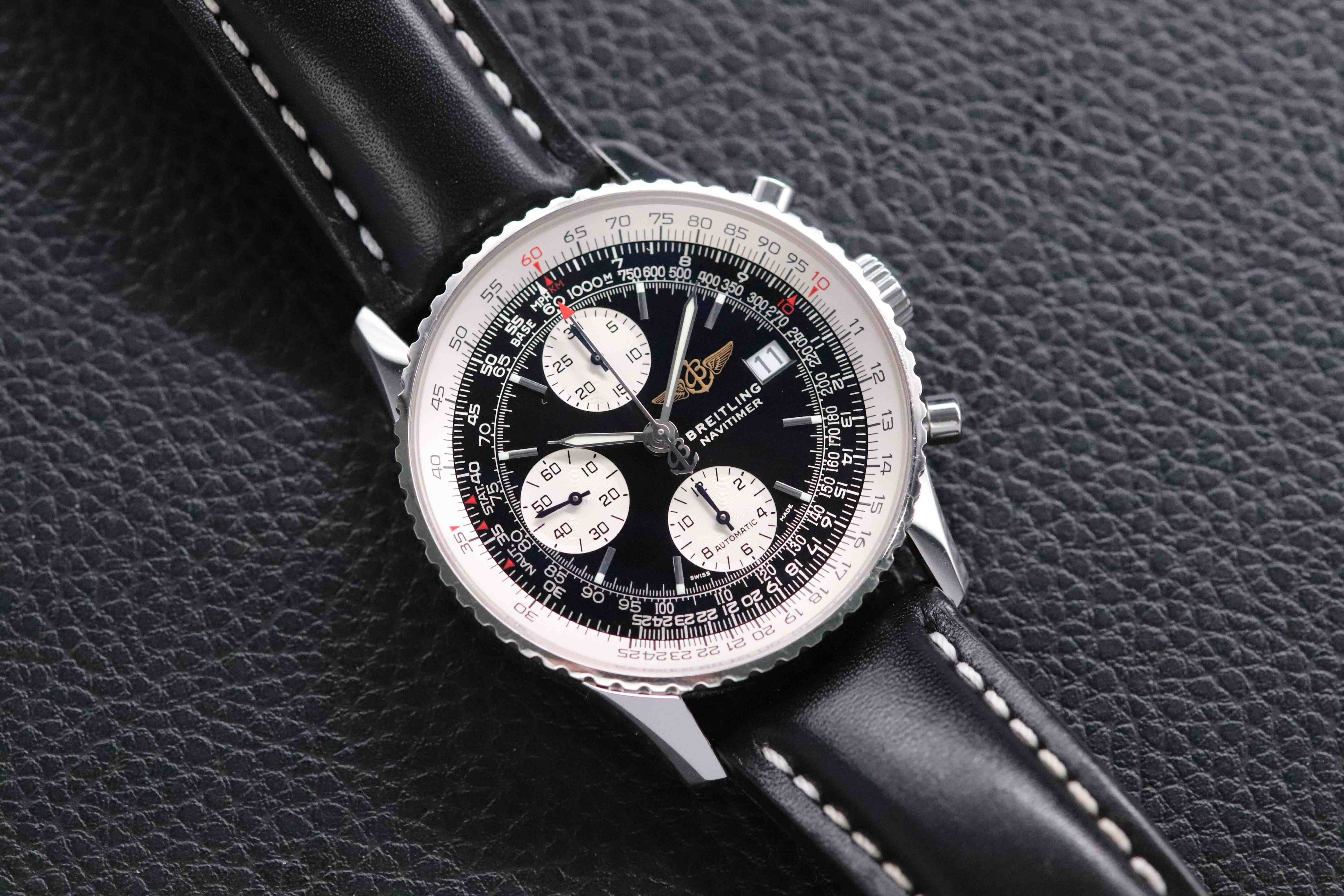 Breitling Old Navitimer A13322 Chronograph Black Dial 2001