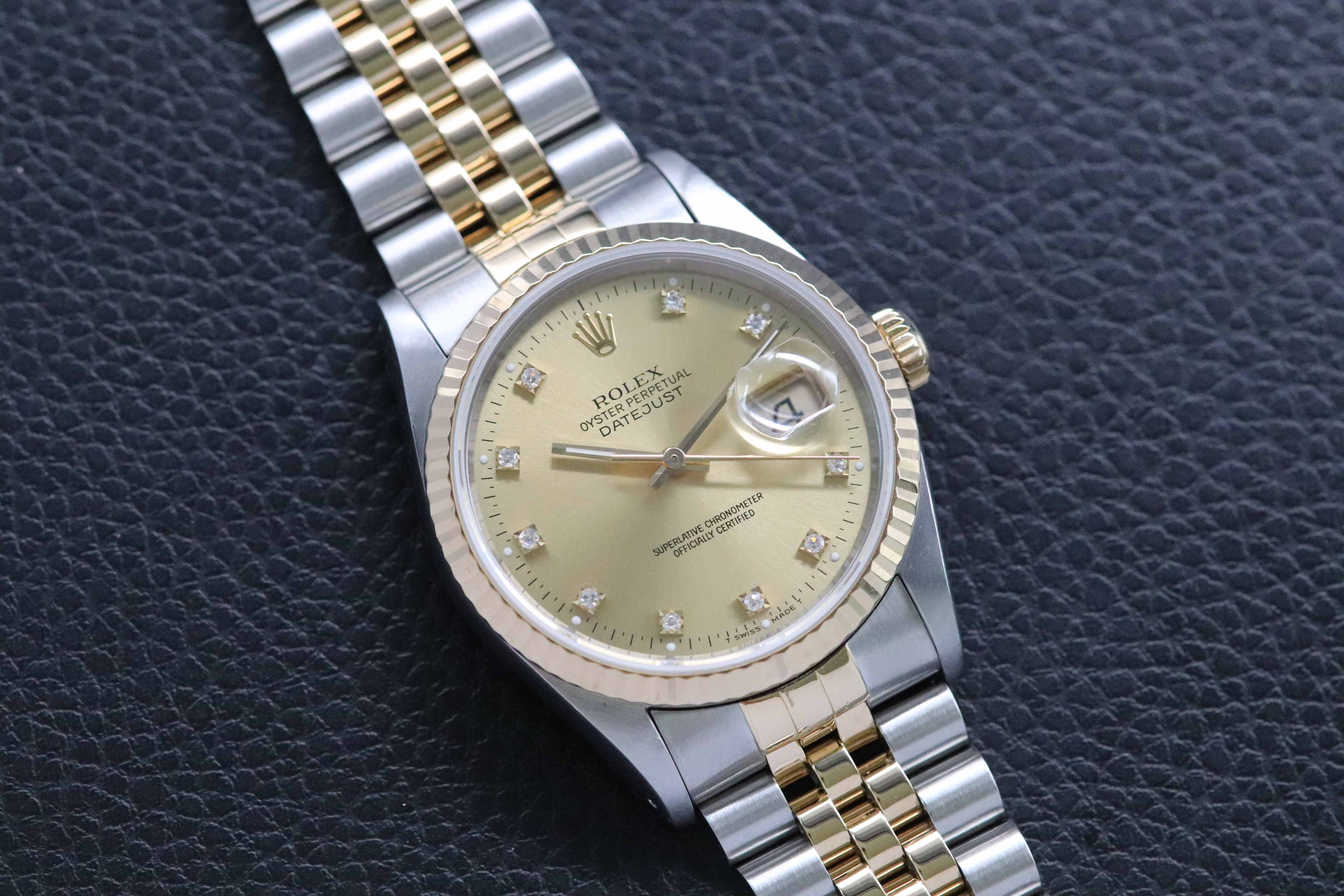 Rolex Datejust 36 16233G Champagne Dial 1993