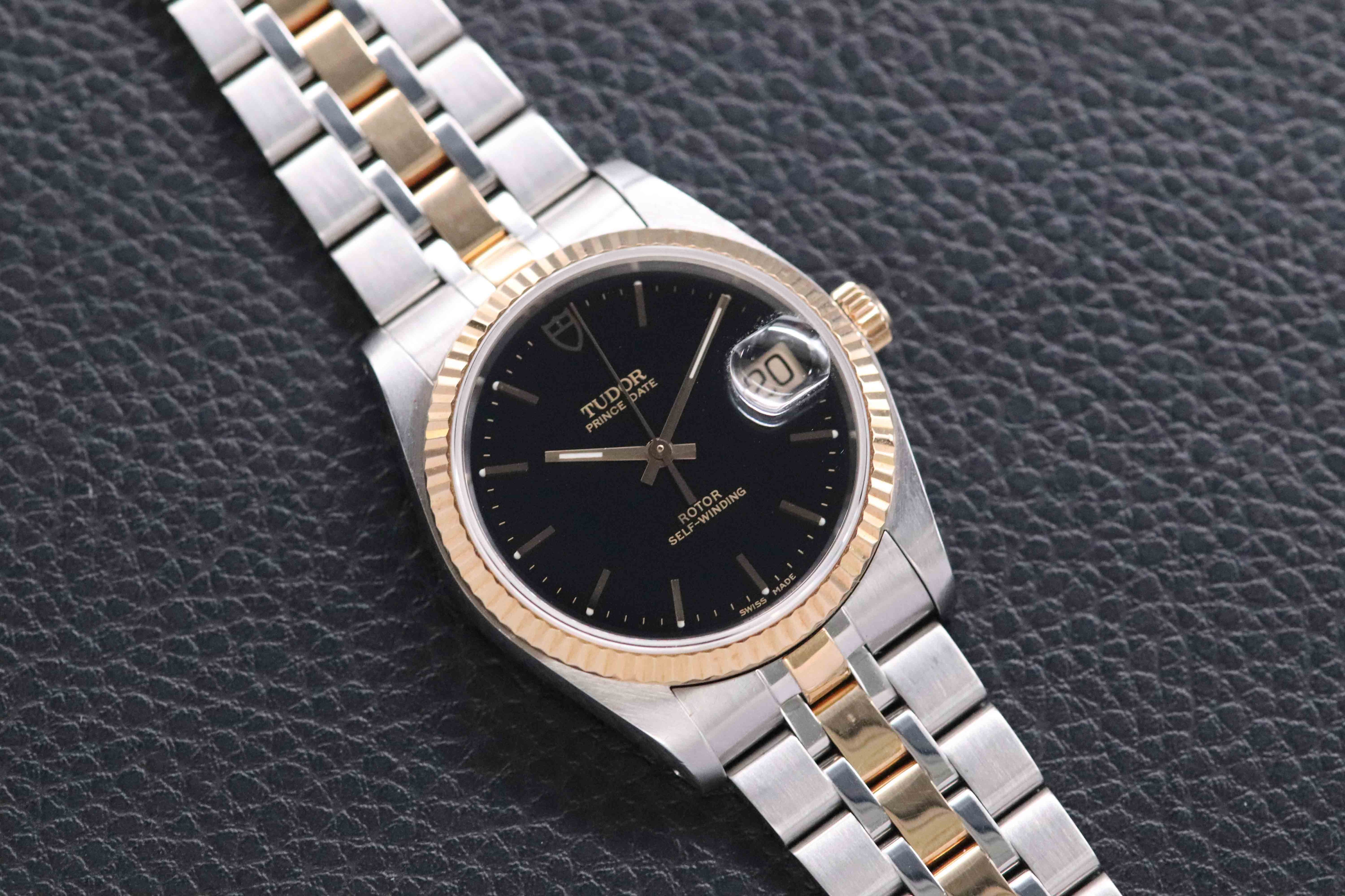 Tudor Prince Date 74033 Black Dial 2006 Papers