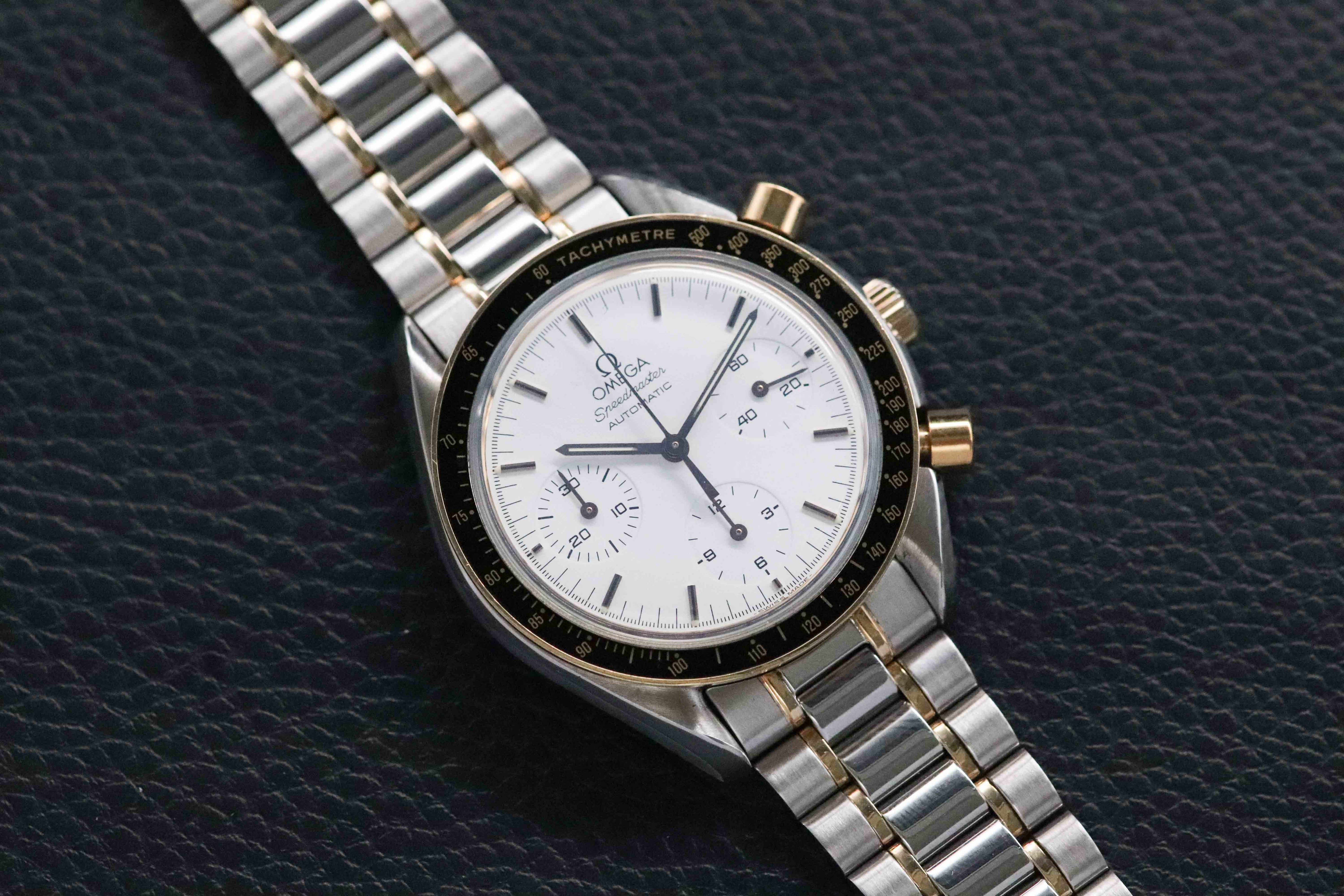 Omega Speedmaster Reduced 3310.20 Albino Gold 1996 Papers