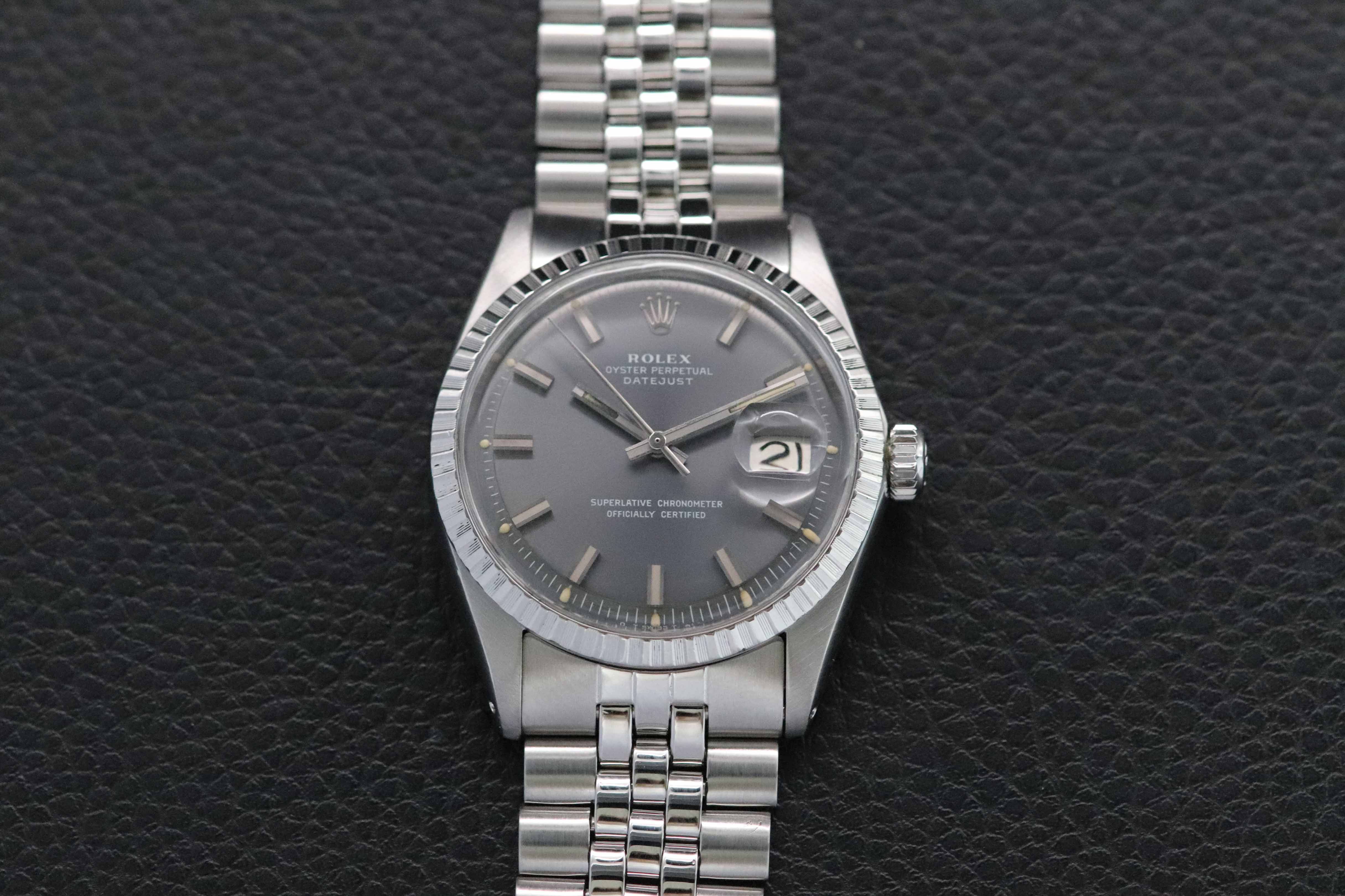 Rolex Datejust 1603 Gray Wide Boy Dial 1972