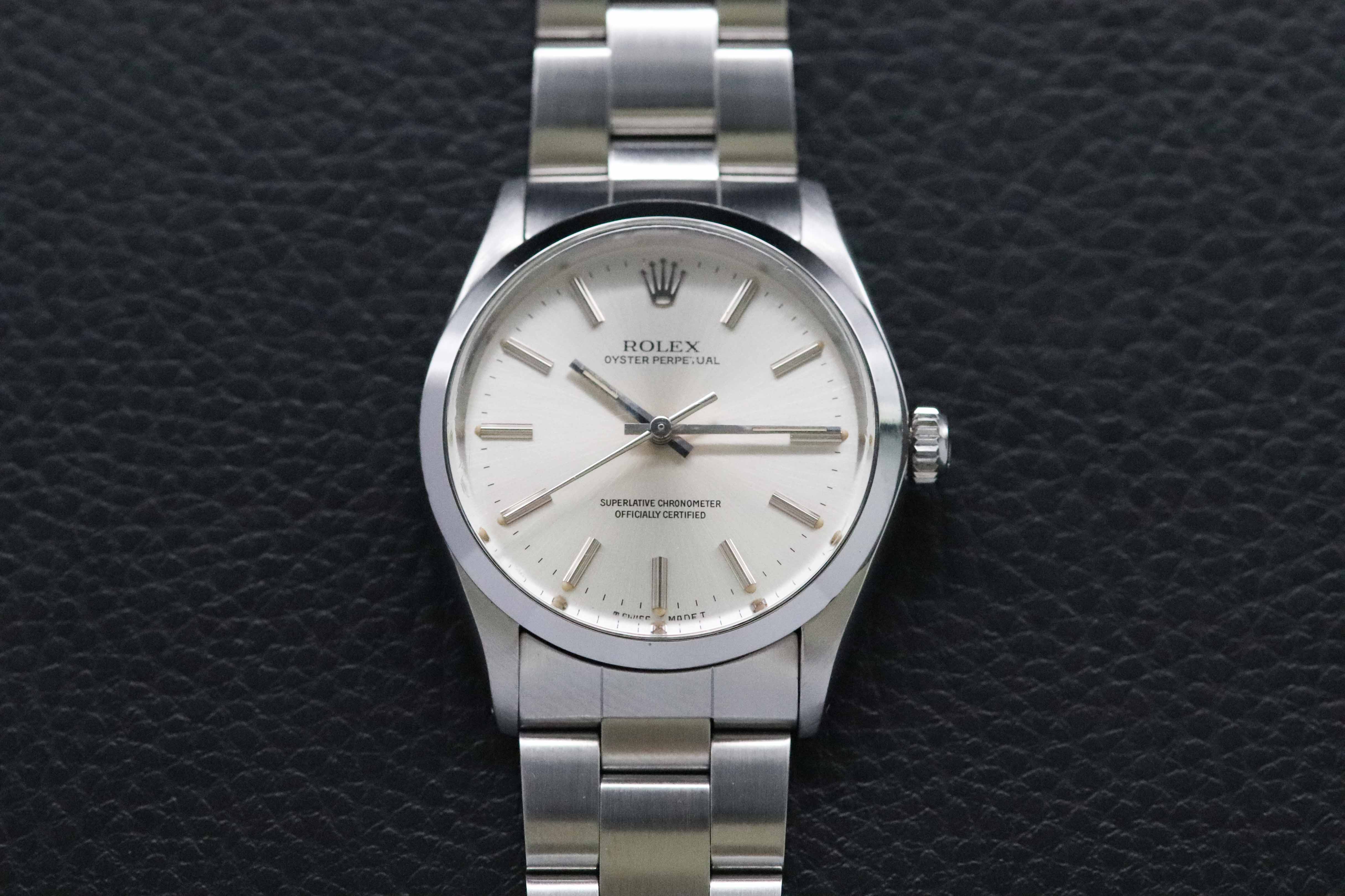 Rolex Oyster Perpetual 1002 Silver Dial 1986