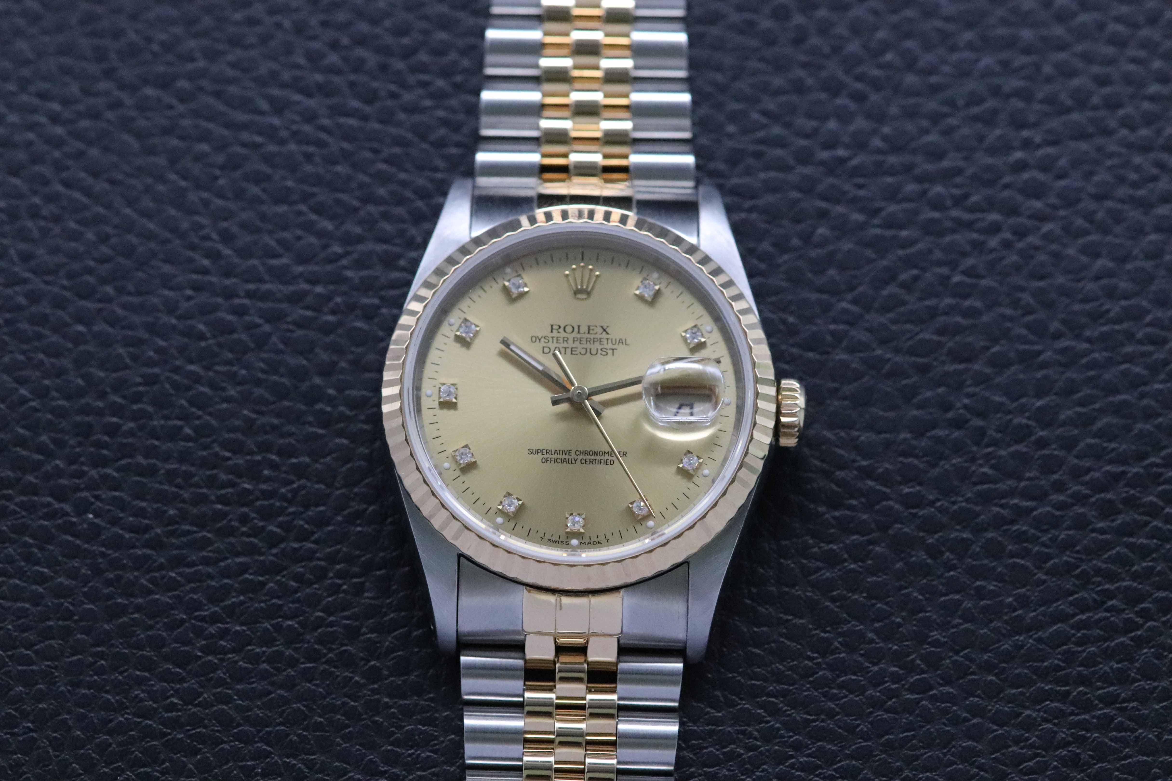Rolex Datejust 36 16233G Champagne Dial 1993