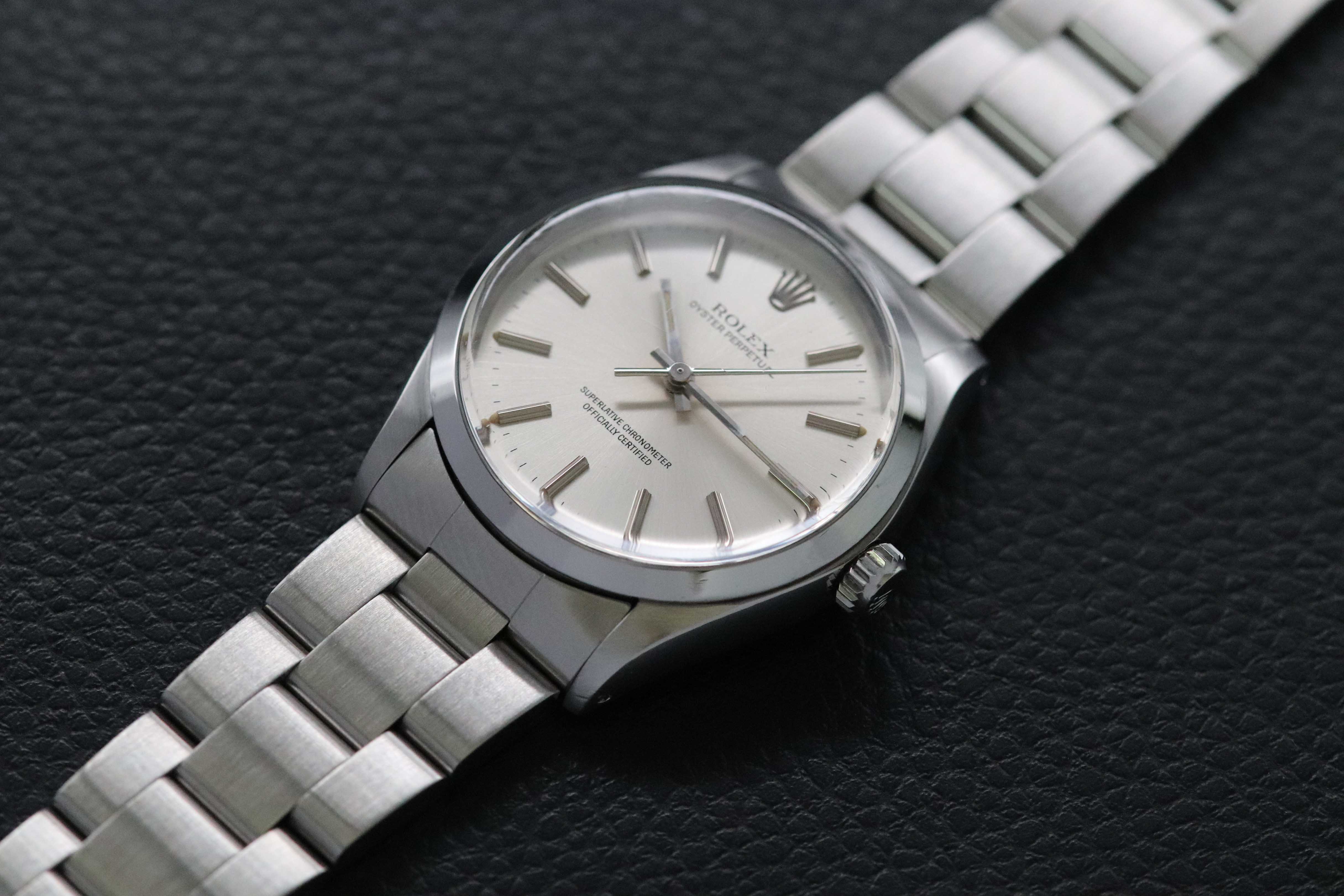 Rolex Oyster Perpetual 1002 Silver Dial 1986