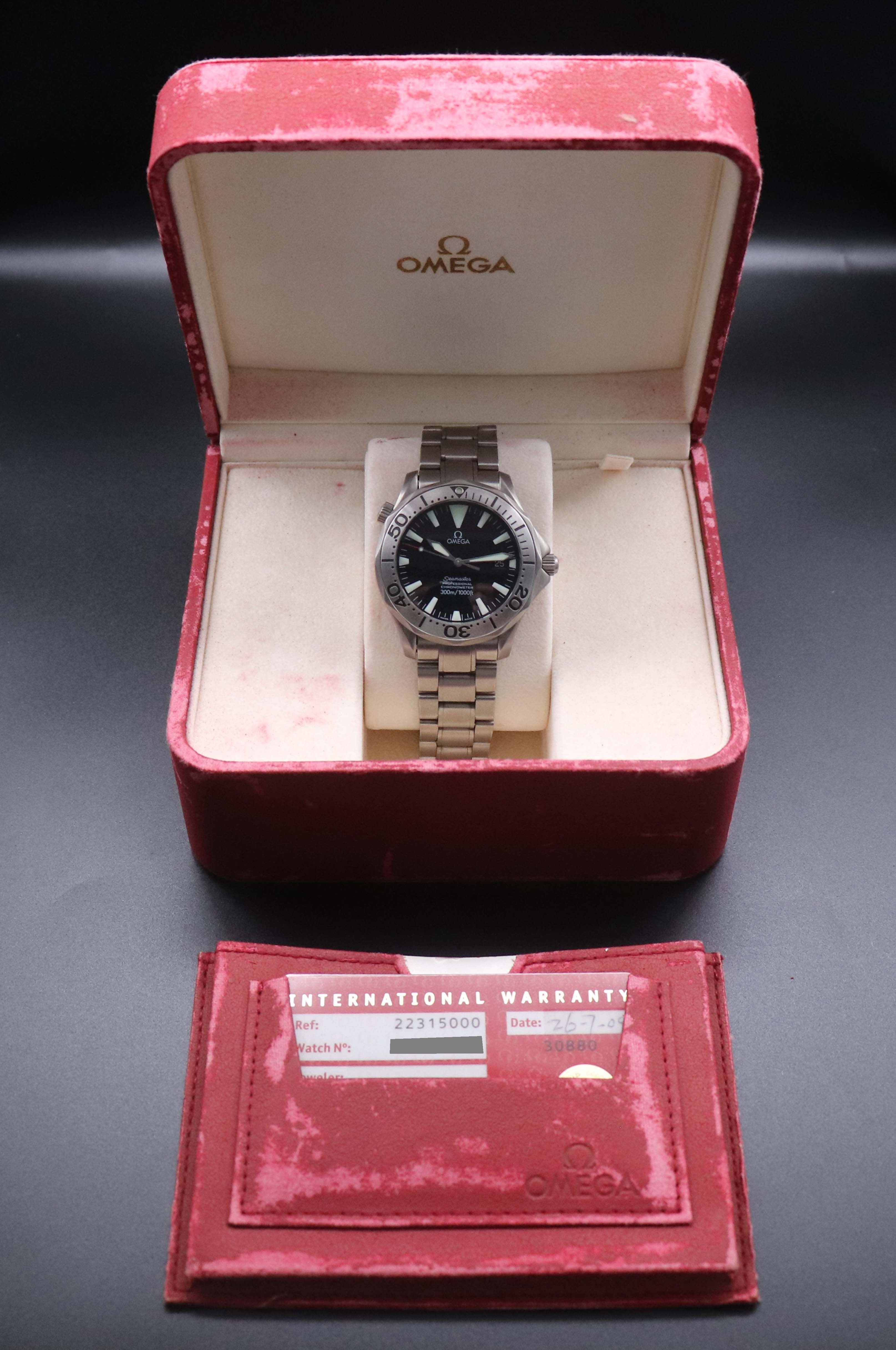 Omega Seamaster 300 2231.50 Black Dial Fullset 2009 Box+Papers