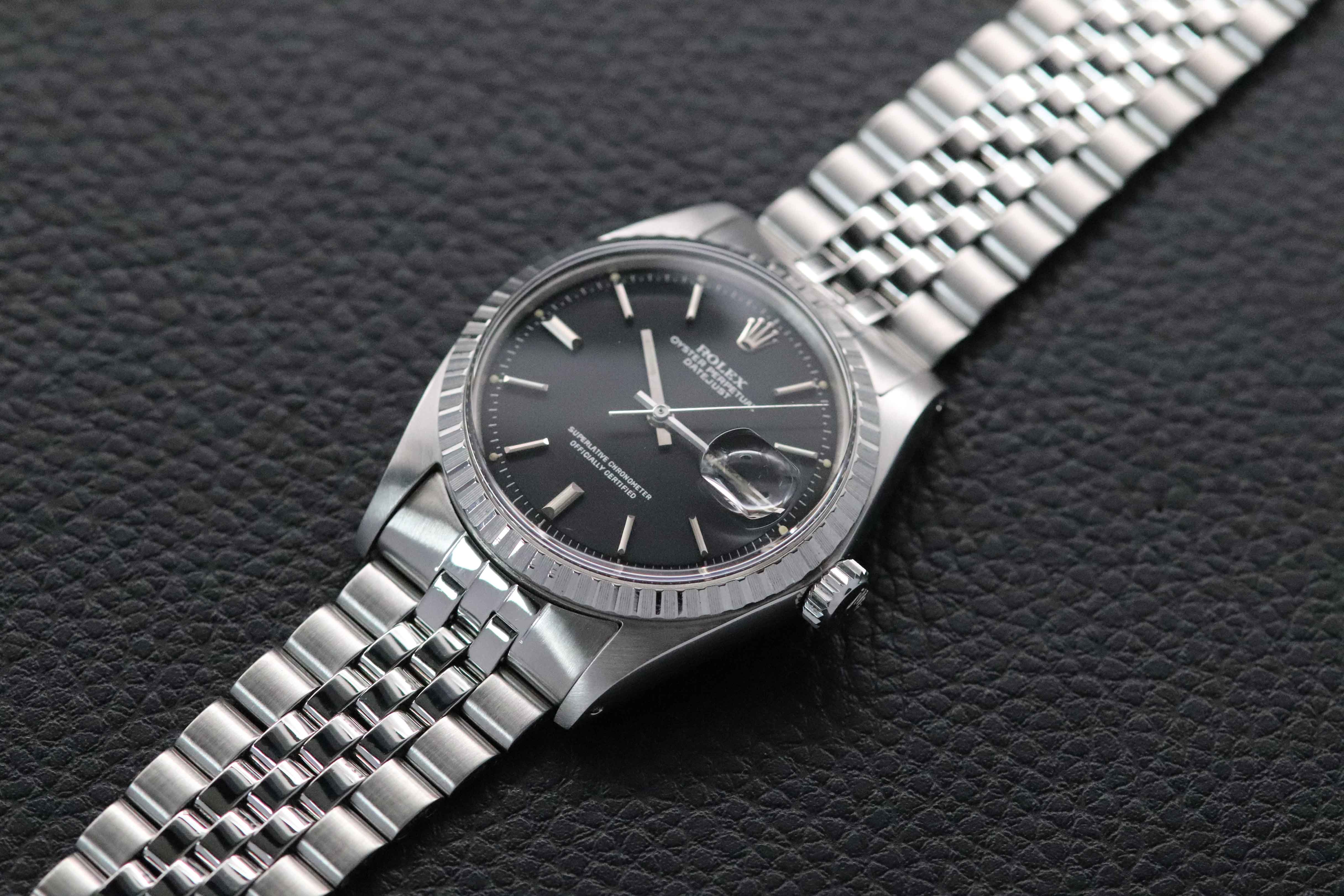 Rolex Datejust 1603 Black Dial Fullset 1968 Box+Papers